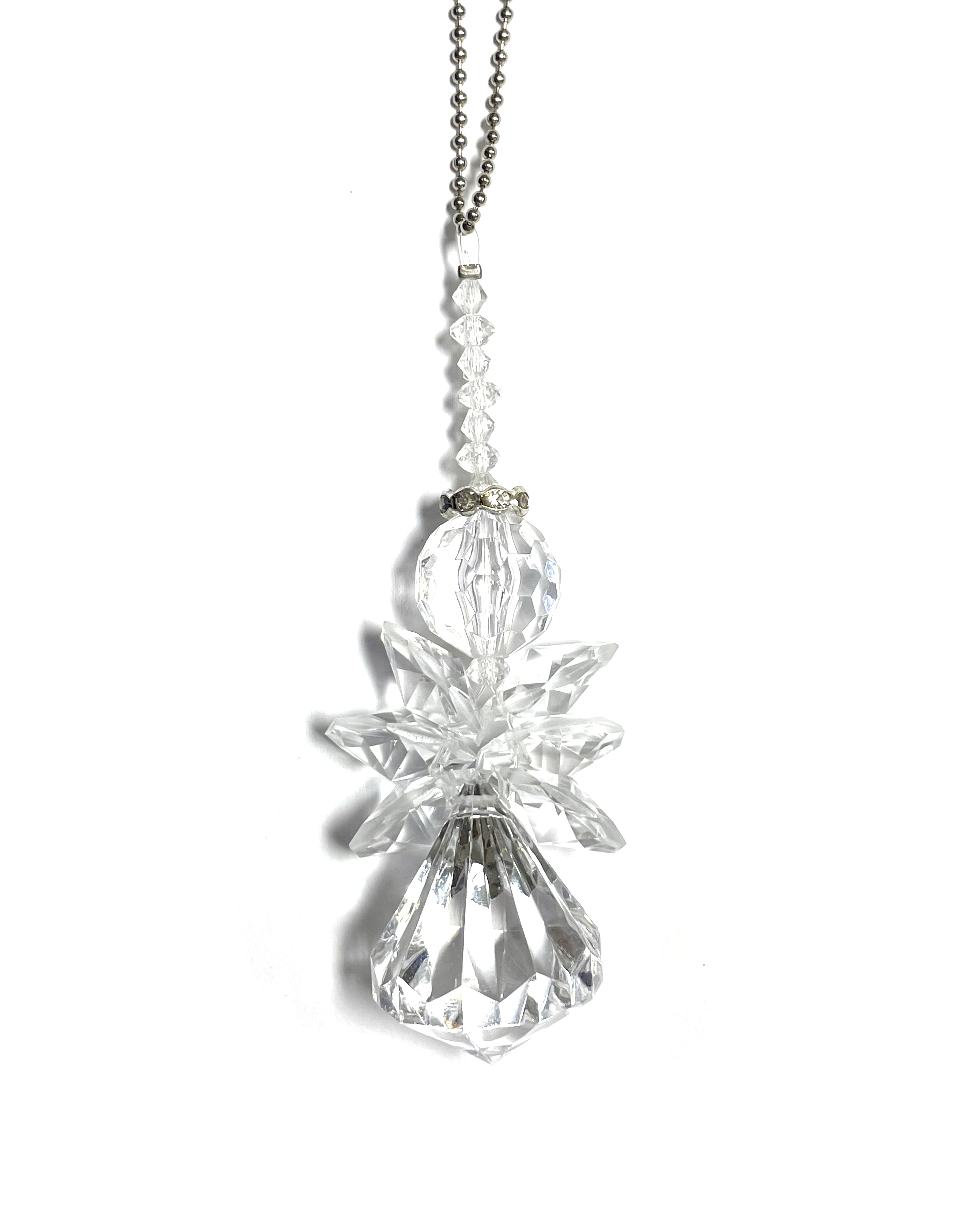 Hanging crystal angel, this is a special accessory to accompany you in your car made in a variety of colors