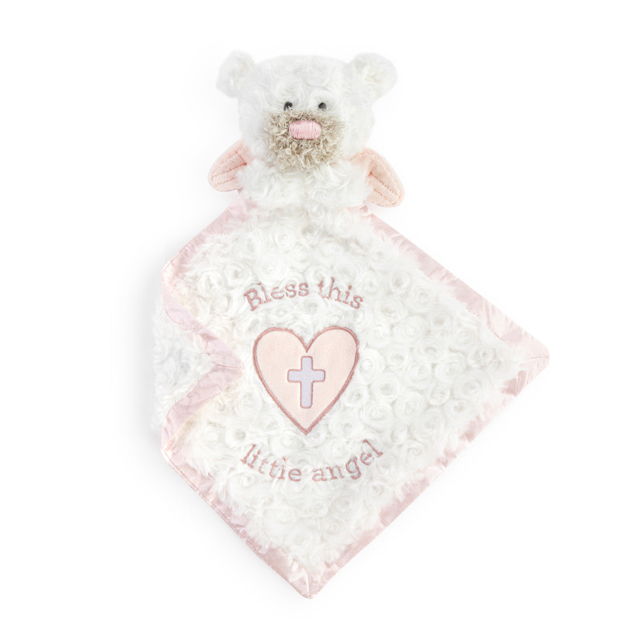 Guardian Angel Bear Blankie-Pink