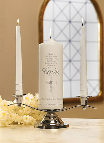 Faith Hope and Love Wedding Unity Candle