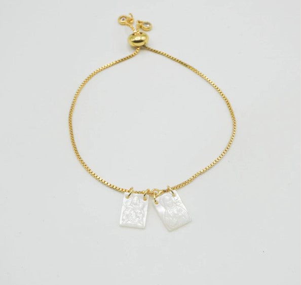 Mother of Pearl Scapular Bracelet