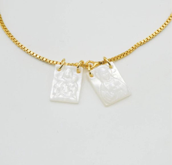 Mother of Pearl Scapular Bracelet