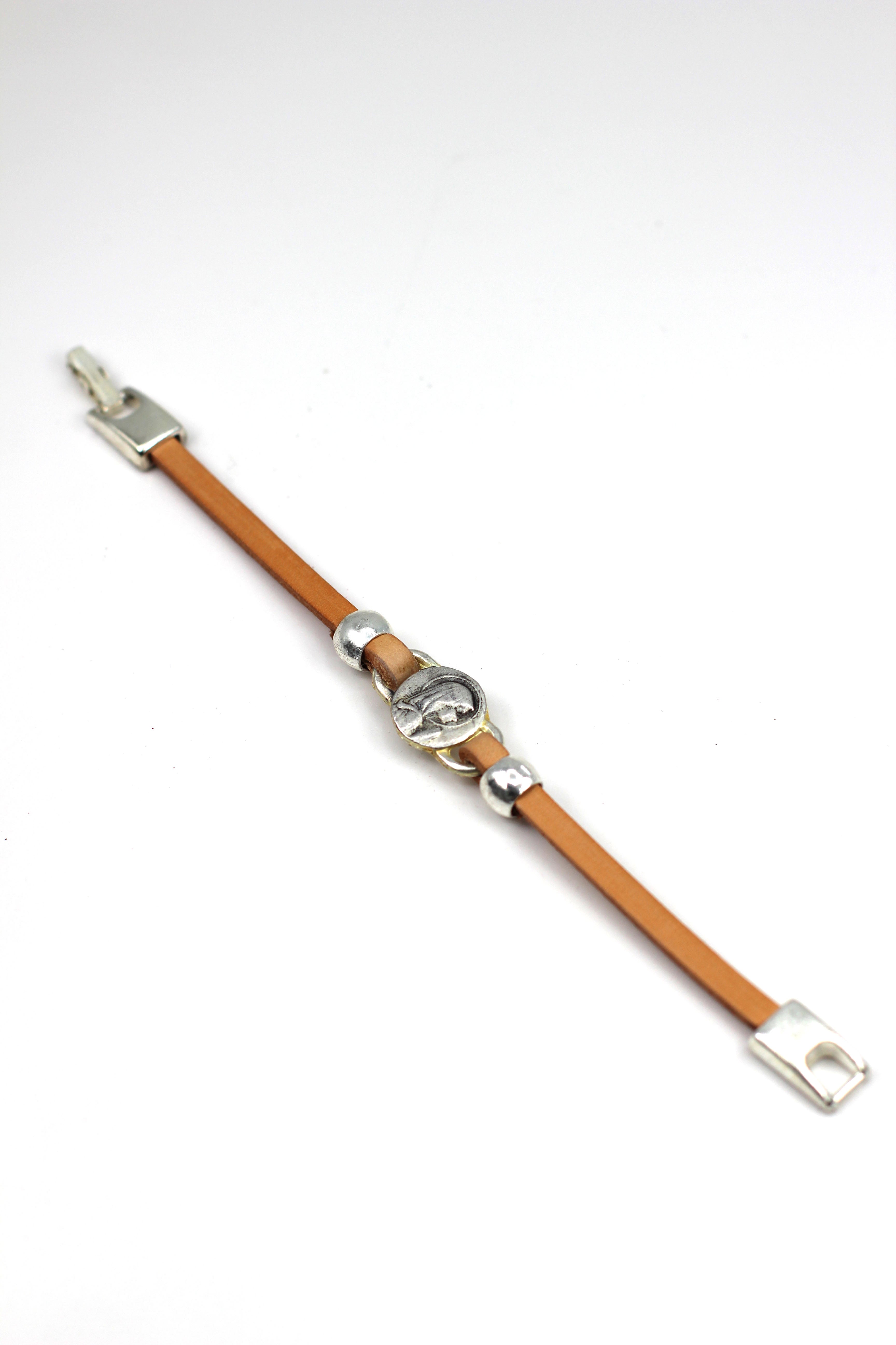 Vintage Virgen Mary bracelet handmade jewelry by Graciela's Collection