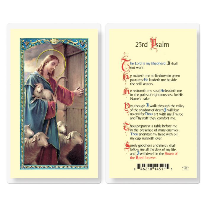 Twenty-Third Psalm Good Shepherd Holy Card