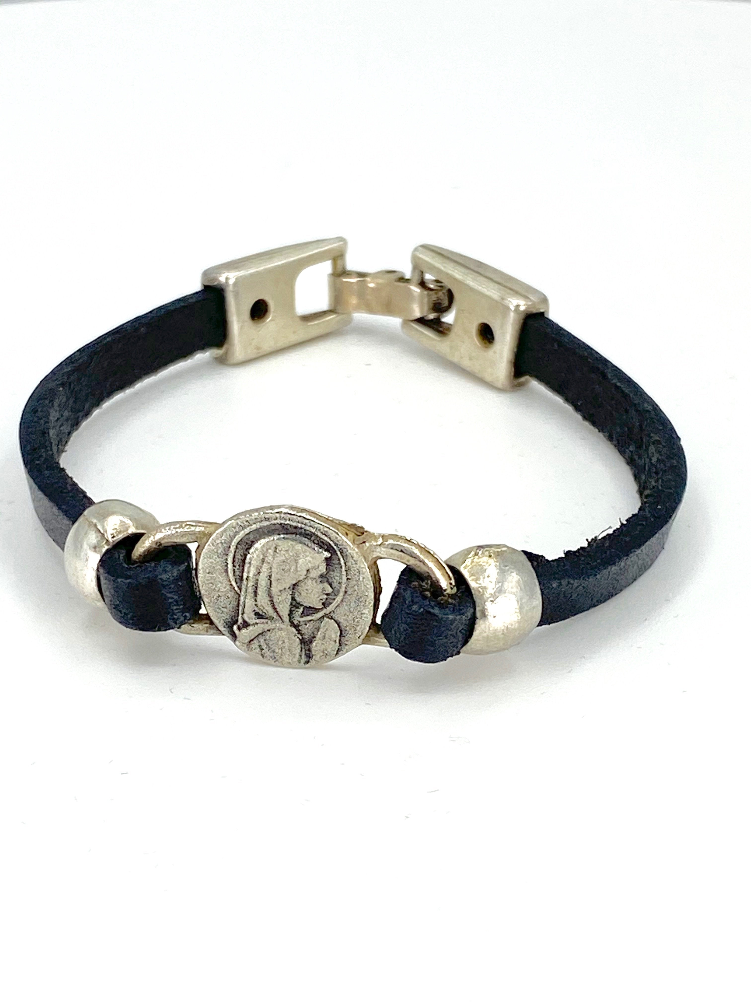 Vintage Virgen Mary bracelet handmade jewelry by Graciela's Collection