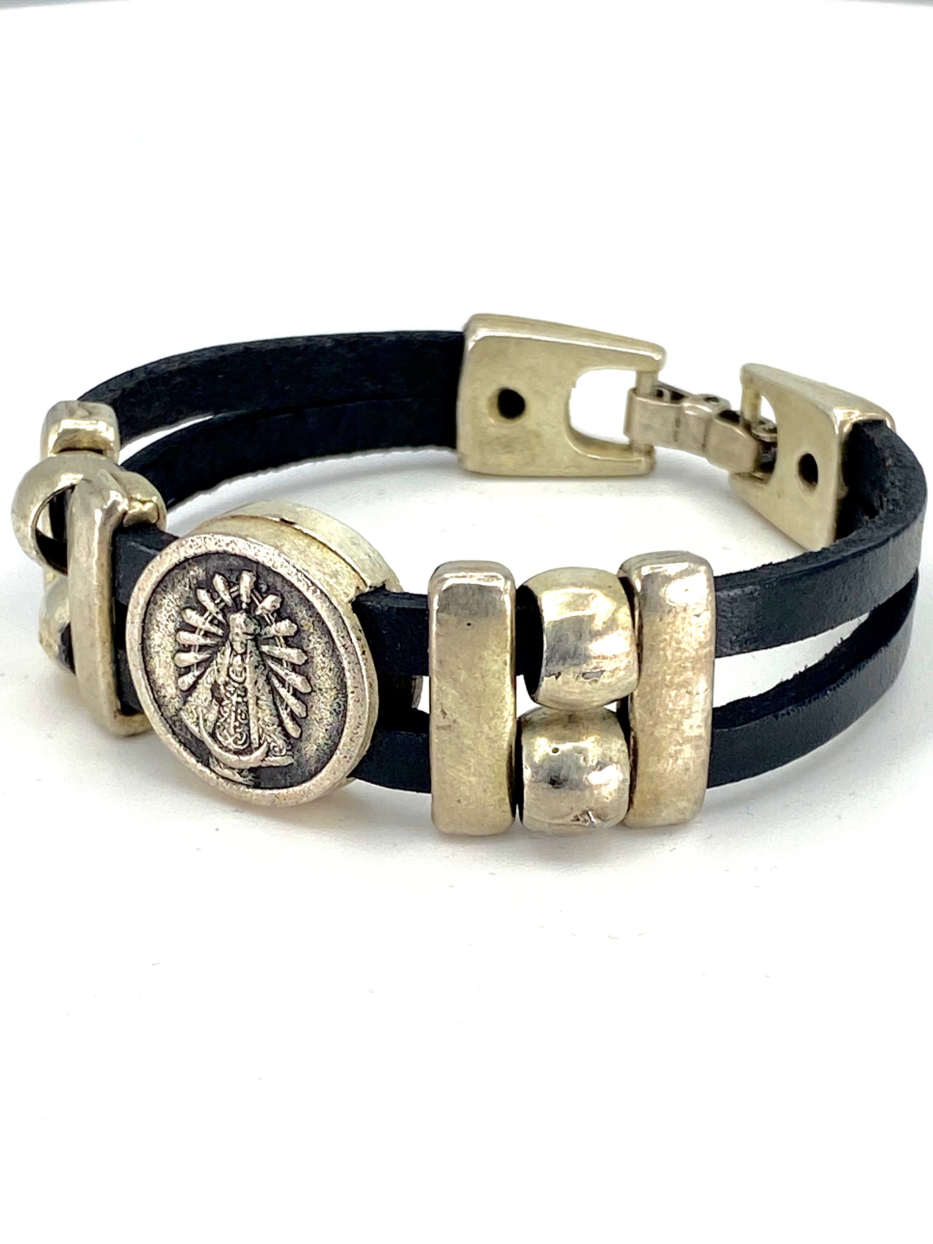 Vintage Virgen of Lujan bracelet handmade jewelry by Graciela's Collection