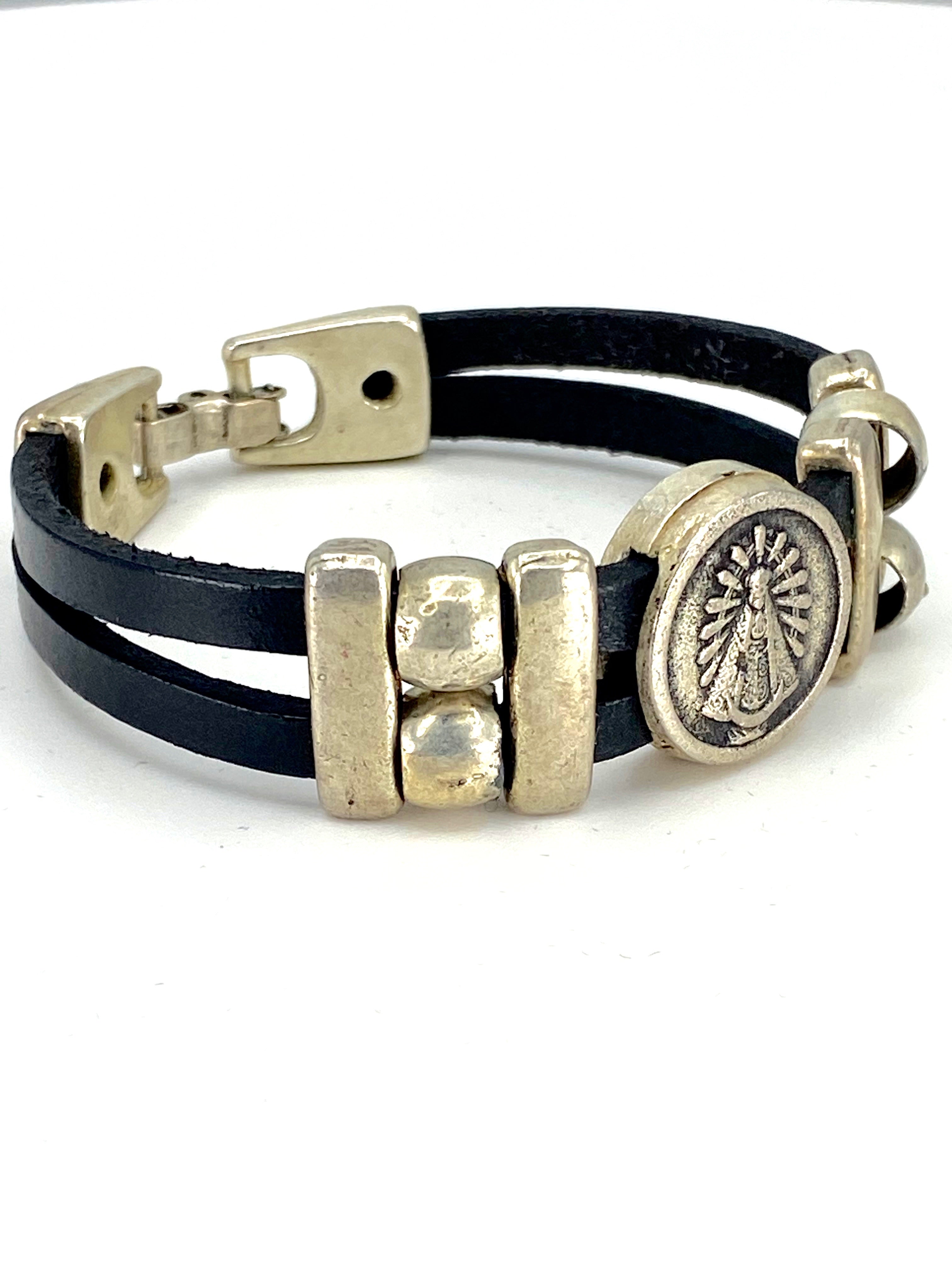 Vintage Virgen of Lujan bracelet handmade jewelry by Graciela's Collection