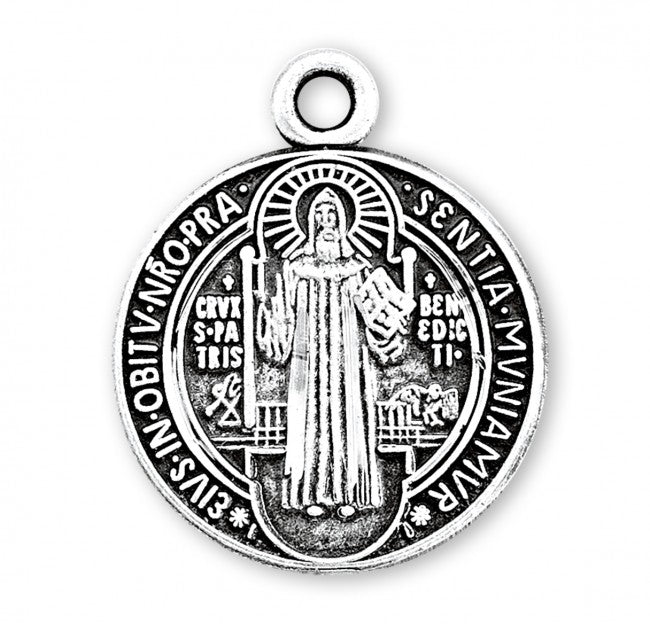 Saint Benedict Round Jubilee Sterling Silver Medal
