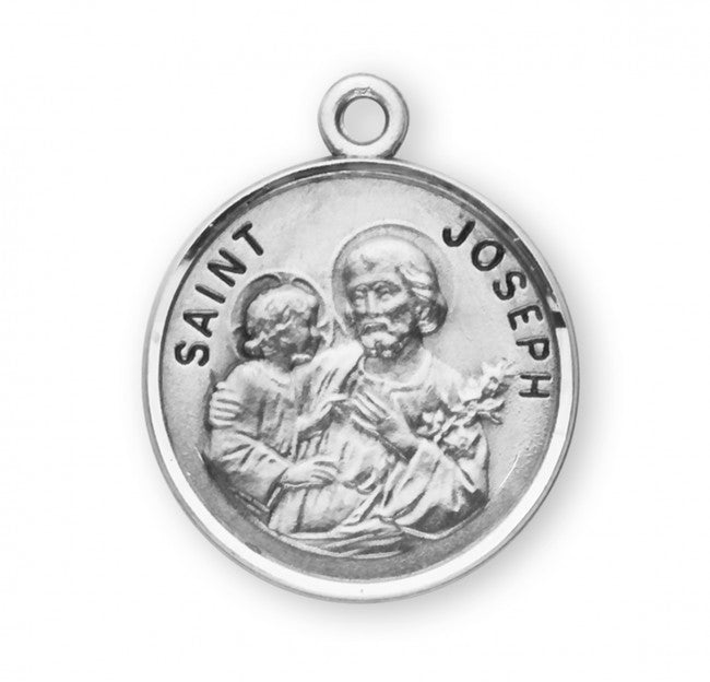 Patron Saint Joseph Round Sterling Silver Medal Availability