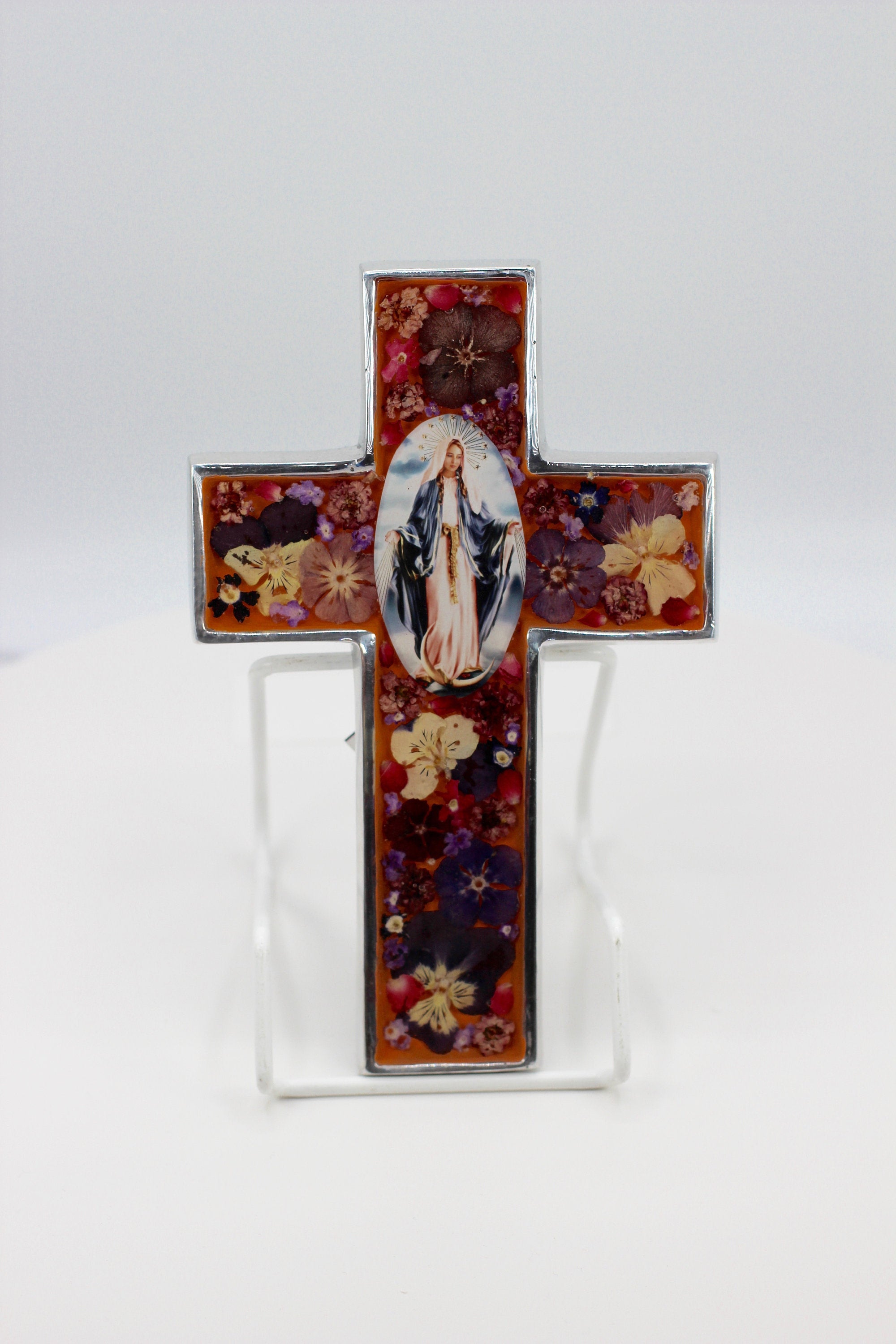 Cross of Our Lady of Grace Flowers - Guadalupe Collection