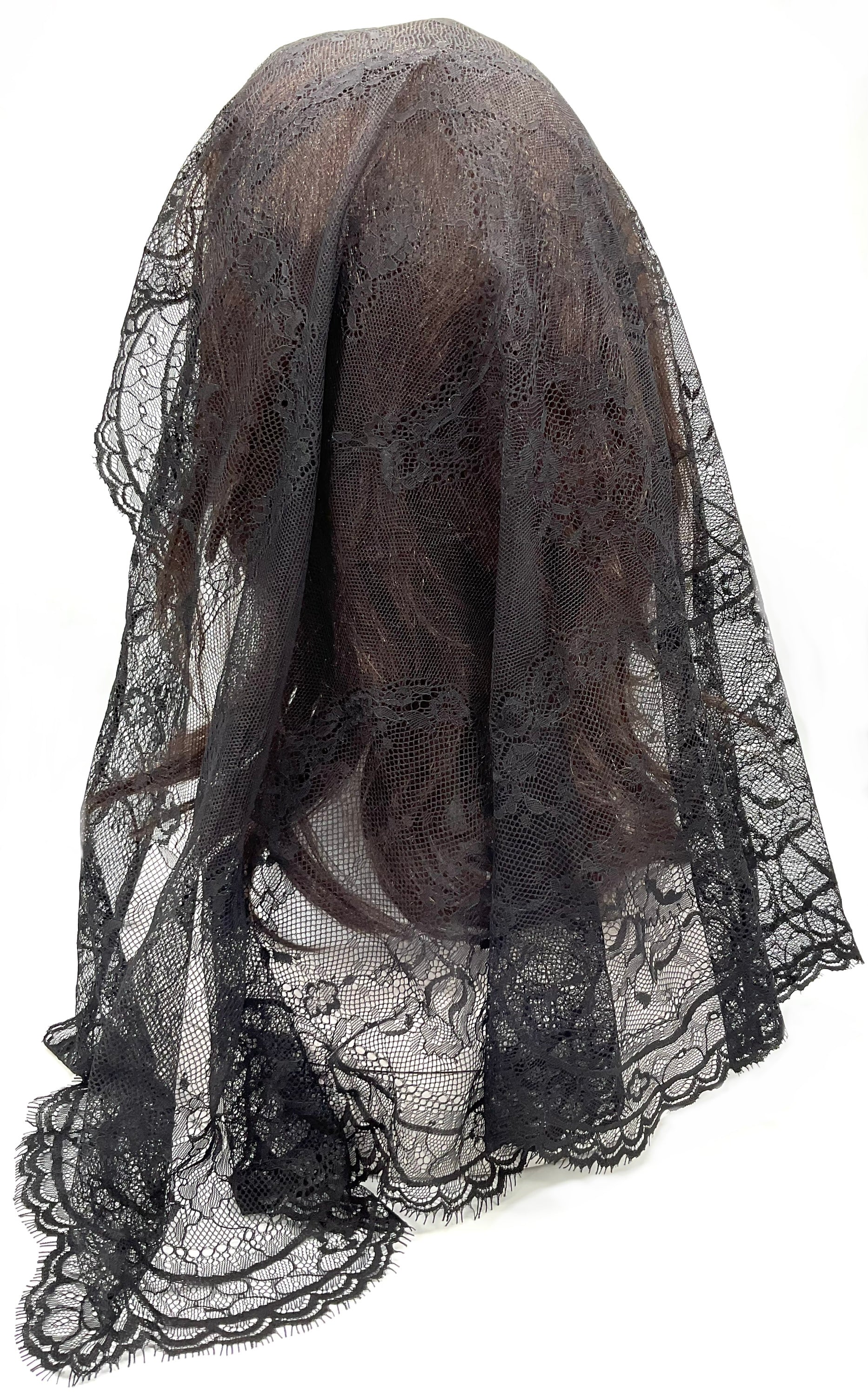 Spanish Church Veil 4' x 2' BLACK