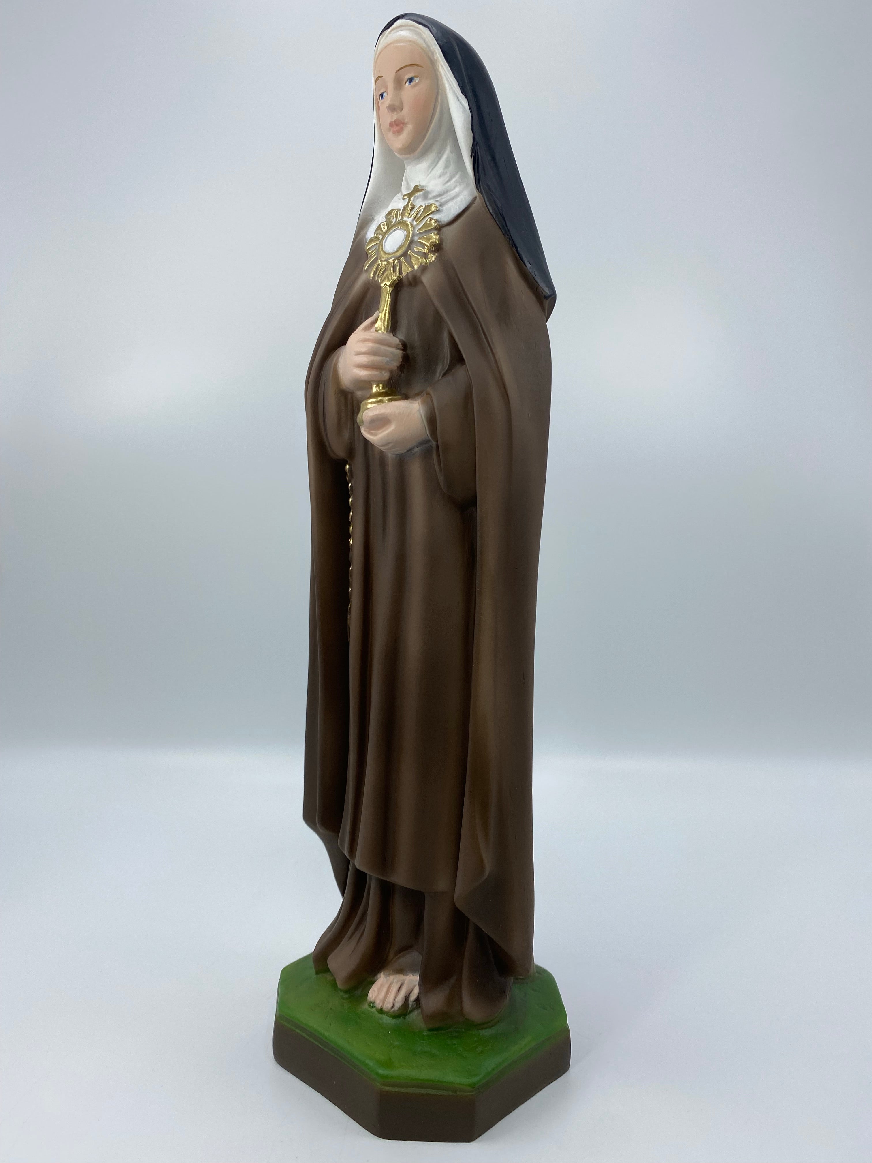 The Faith Gift  Shop Saint Clare  statue - Hand Painted in Italy - Our Tuscany Collection -Estatua de Santa Clara