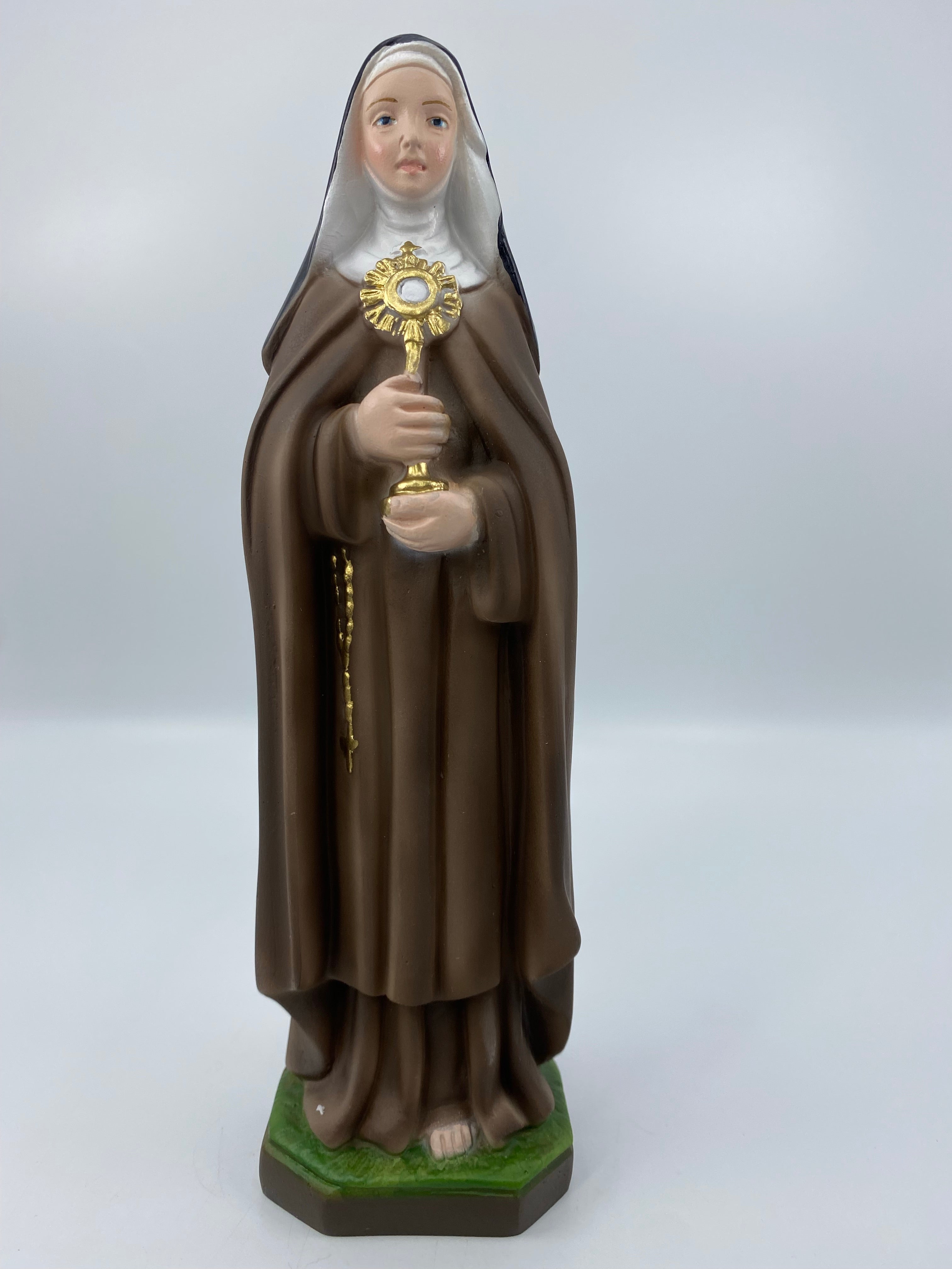 The Faith Gift  Shop Saint Clare  statue - Hand Painted in Italy - Our Tuscany Collection -Estatua de Santa Clara