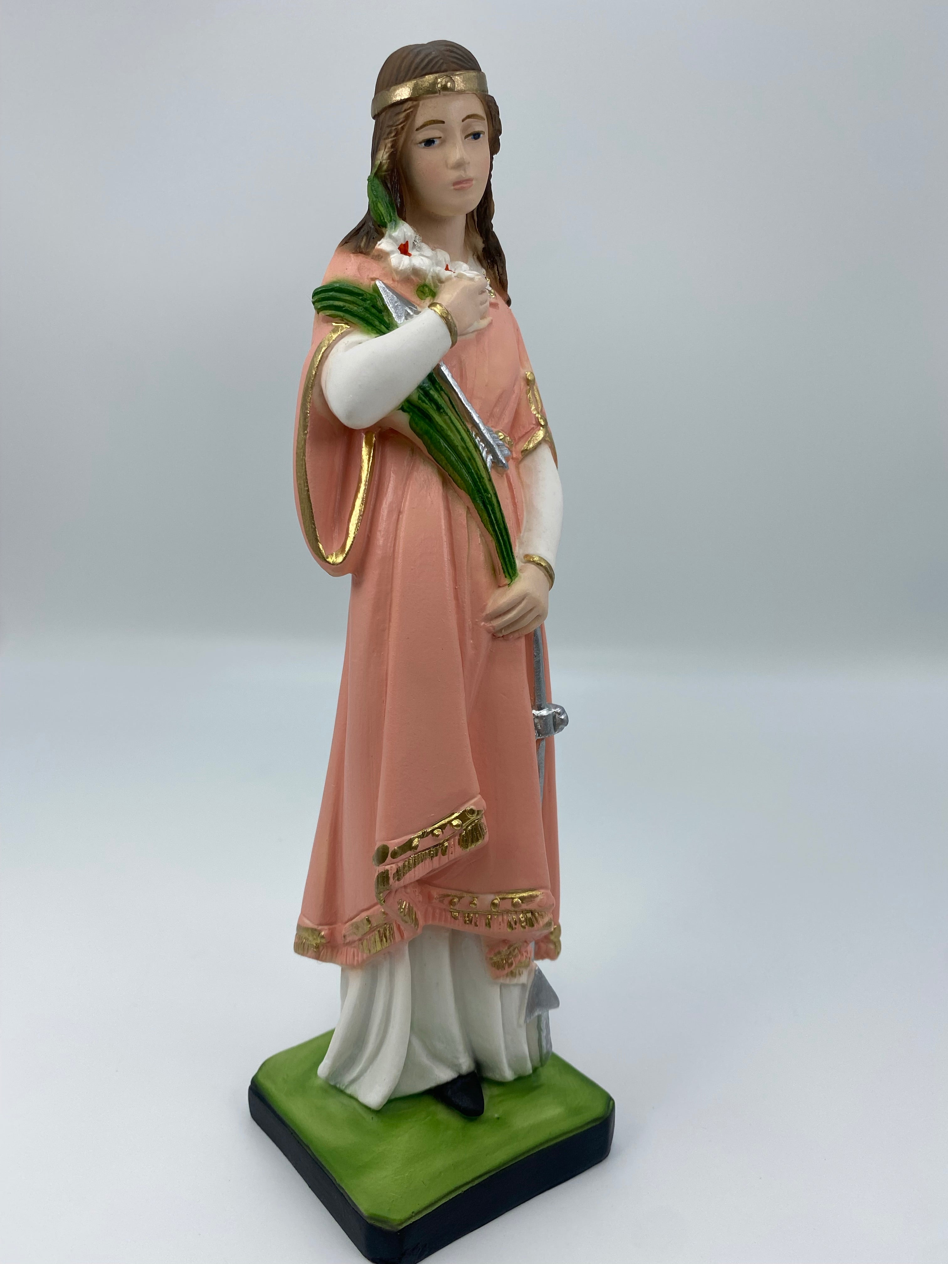 The Faith Gift Shop Saint Philomena statue - Hand Painted in Italy - Our Tuscany Collection -Estatua de San Filomena