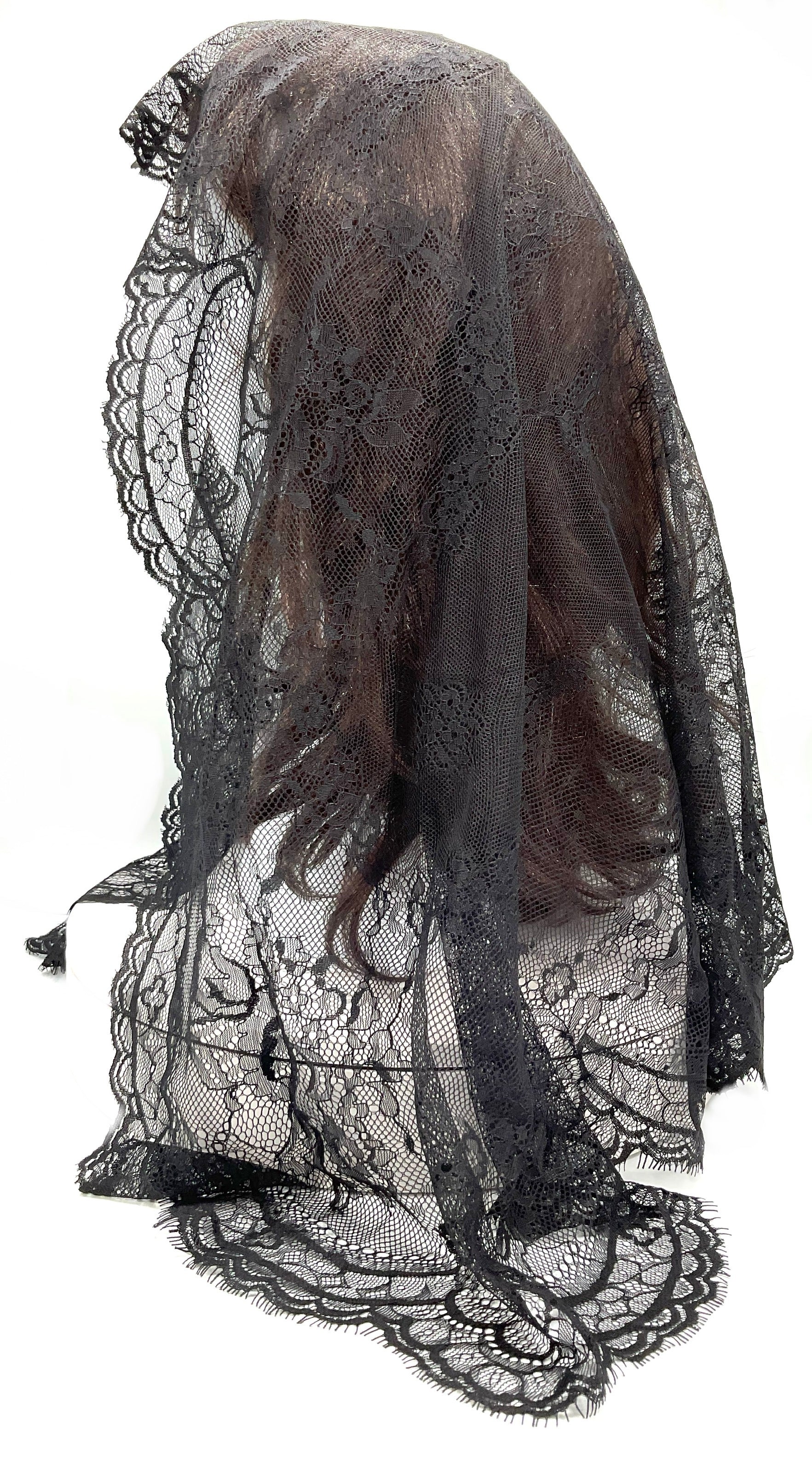 Spanish Church Veil 4' x 2' BLACK