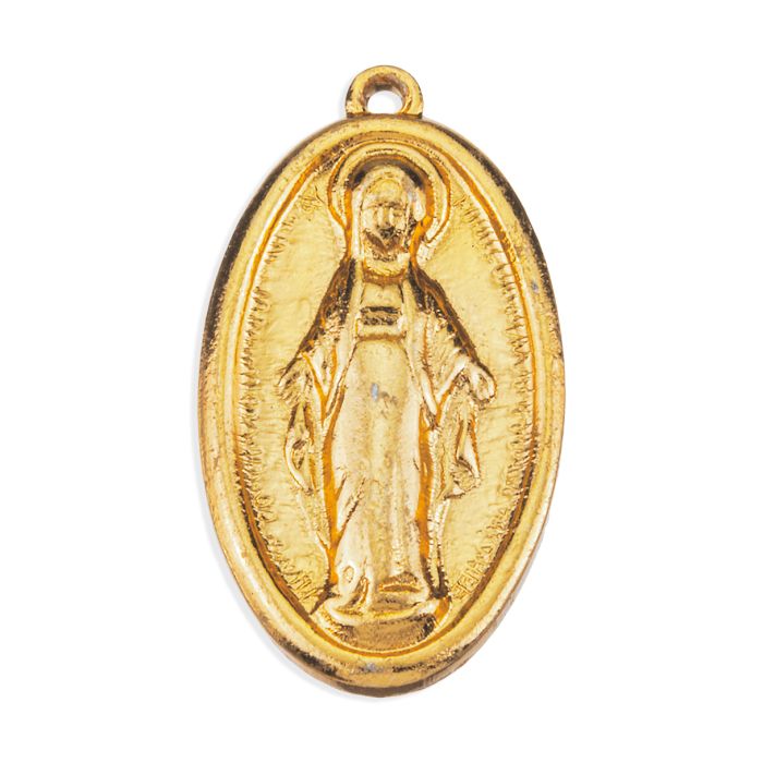 1" Gold Finish Miraculous Medal