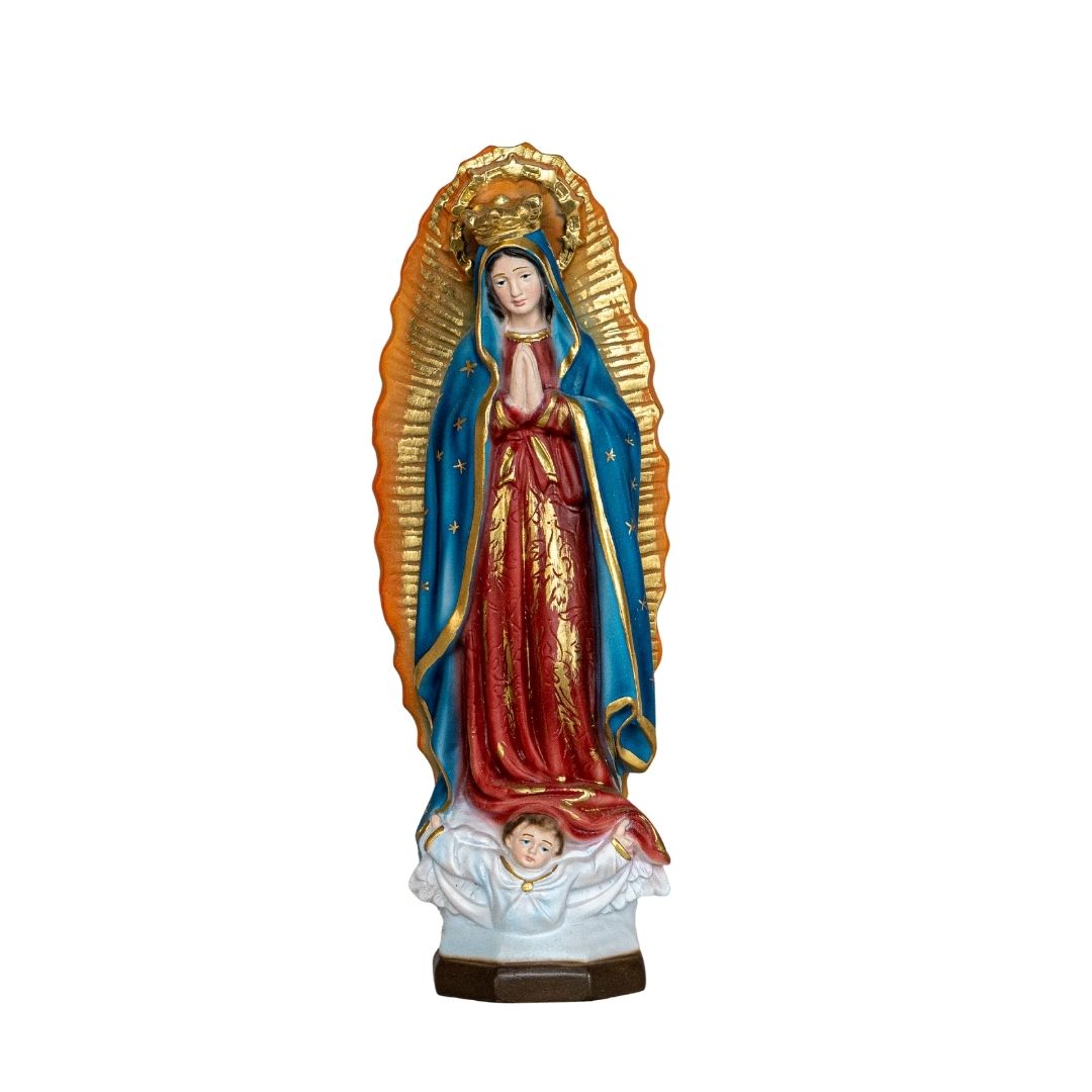 The Faith Gift Shop Our Lady of Guadalupe statue- Hand Painted in Italy - Our Tuscany Collection - Estatua de La Virgen de Guadalupe