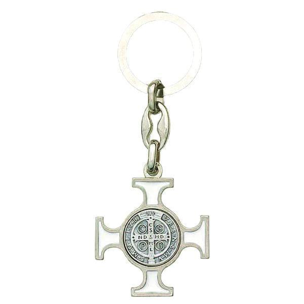 Saint Benedict Enamel Key Ring