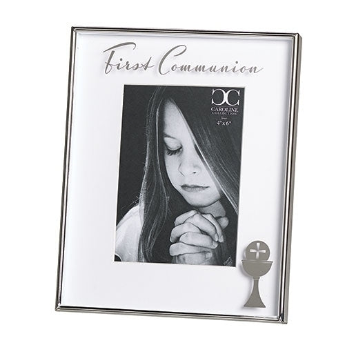 Communion Floating Picture Frame. Holds 4 x 6 inches Photo, 8.5-inch Height.