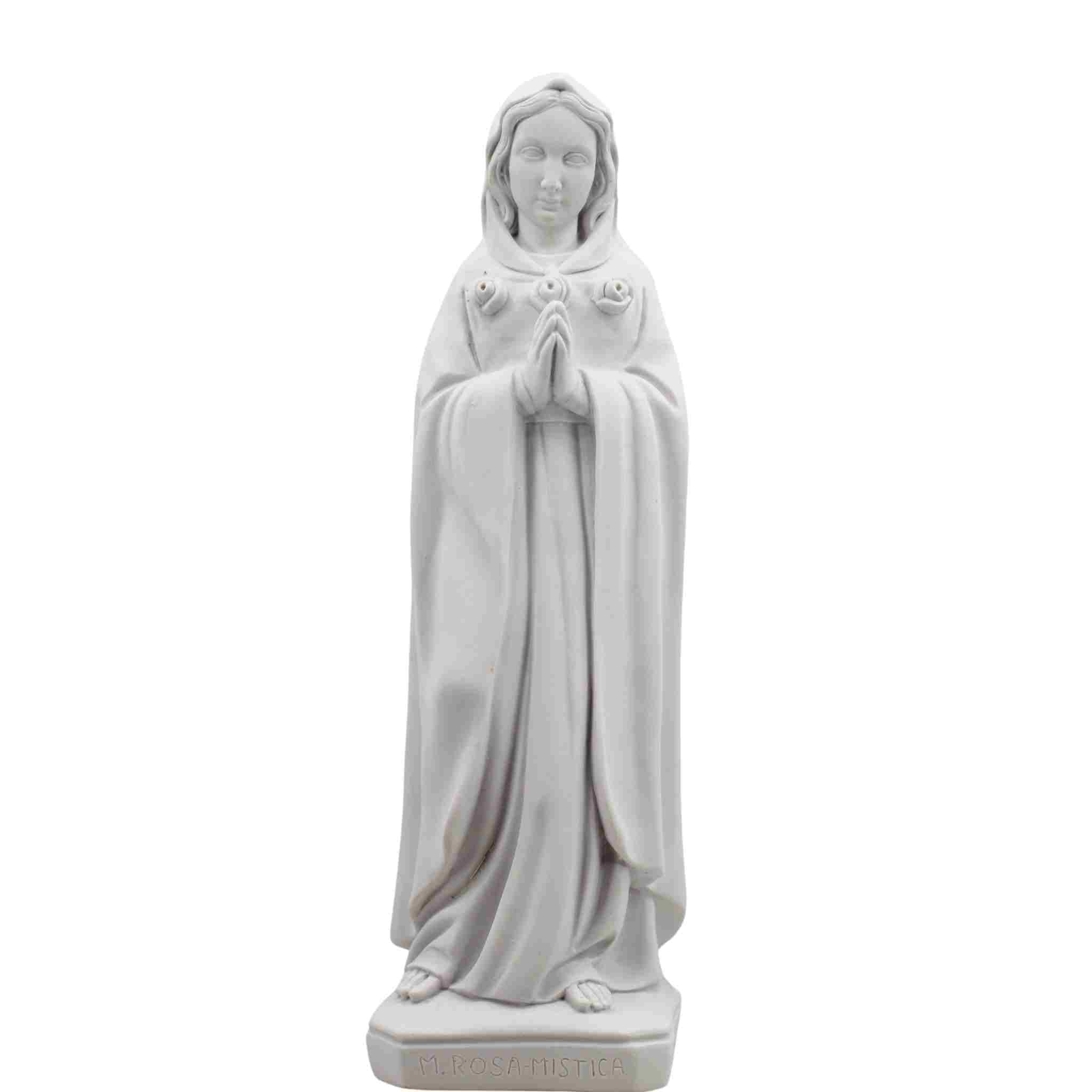 The Faith Gift Shop  Mystic Rose Virgin Mary all White Statue- Made in Italy - Our Tuscany Collection -   Maria Rosa Mistica Blanca