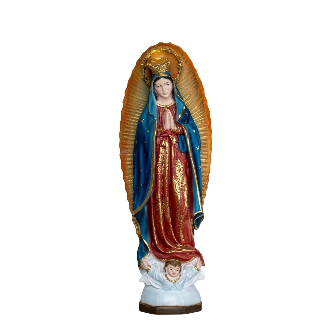 The Faith Gift Shop Our Lady of Guadalupe statue- Hand Painted in Italy - Our Tuscany Collection - Estatua de La Virgen de Guadalupe