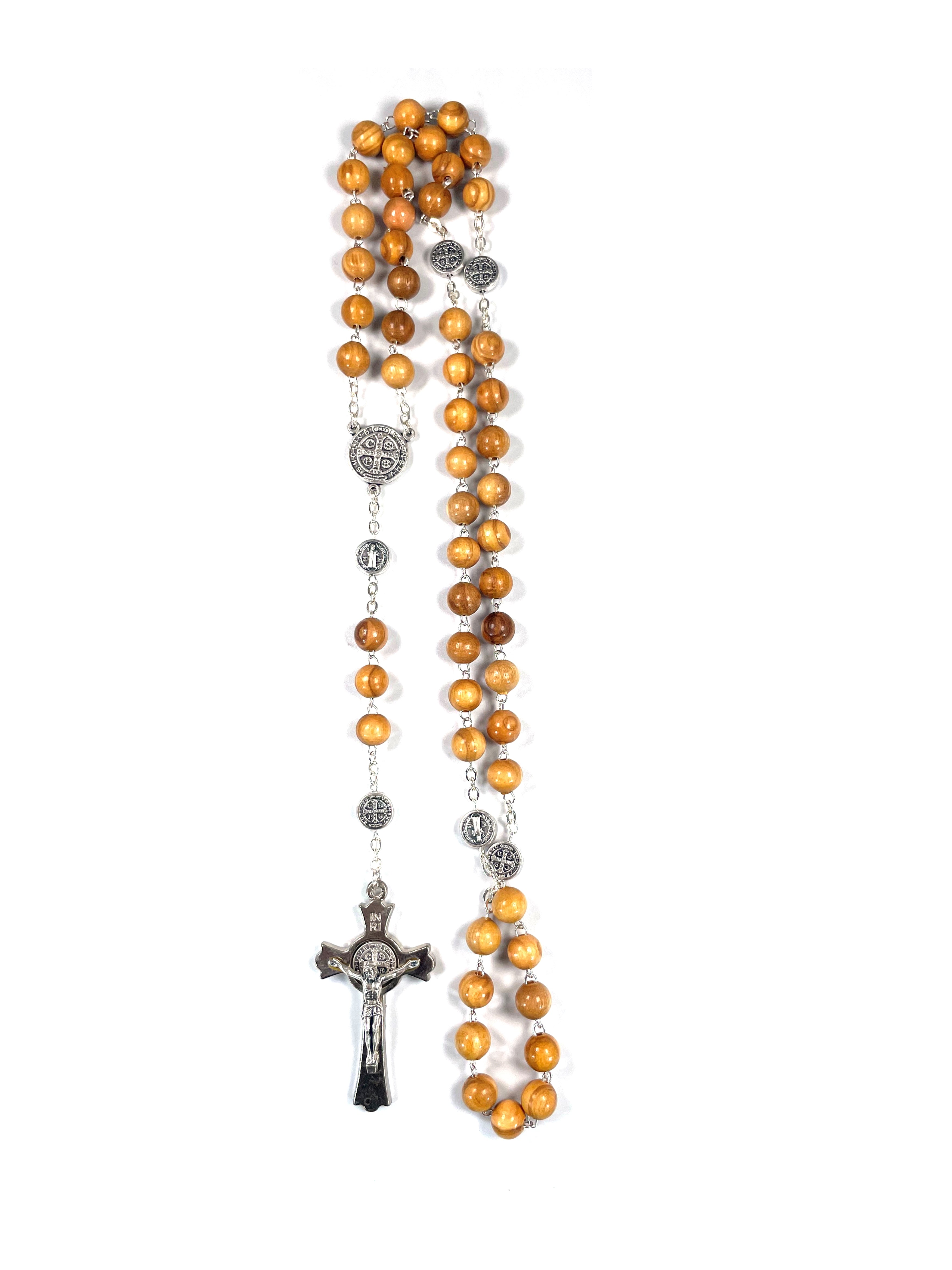 Saint Benedict Italian wooden rosary
