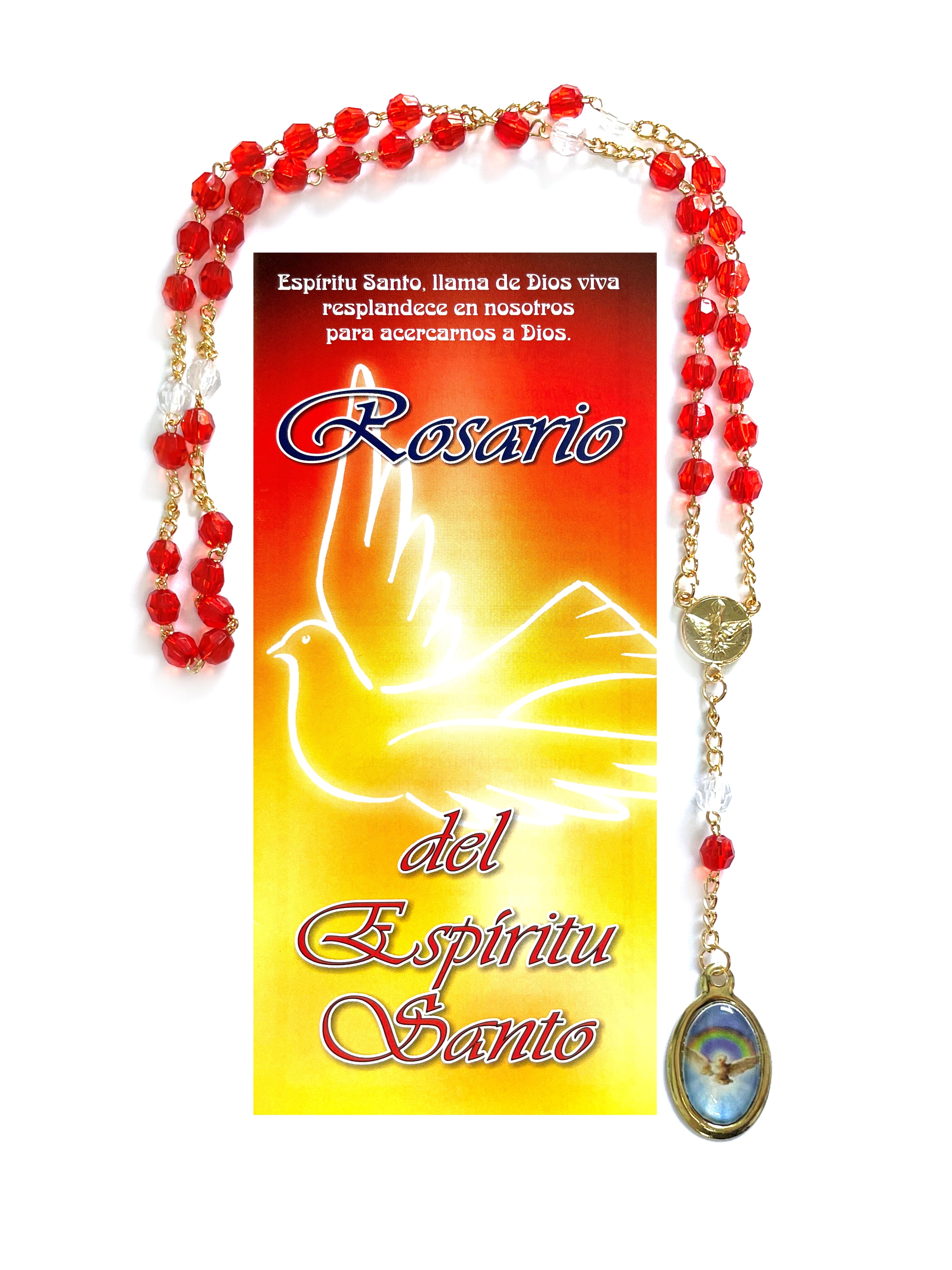 Rosario del Espíritu Santo con manual de cómo rezar el rosario incluido