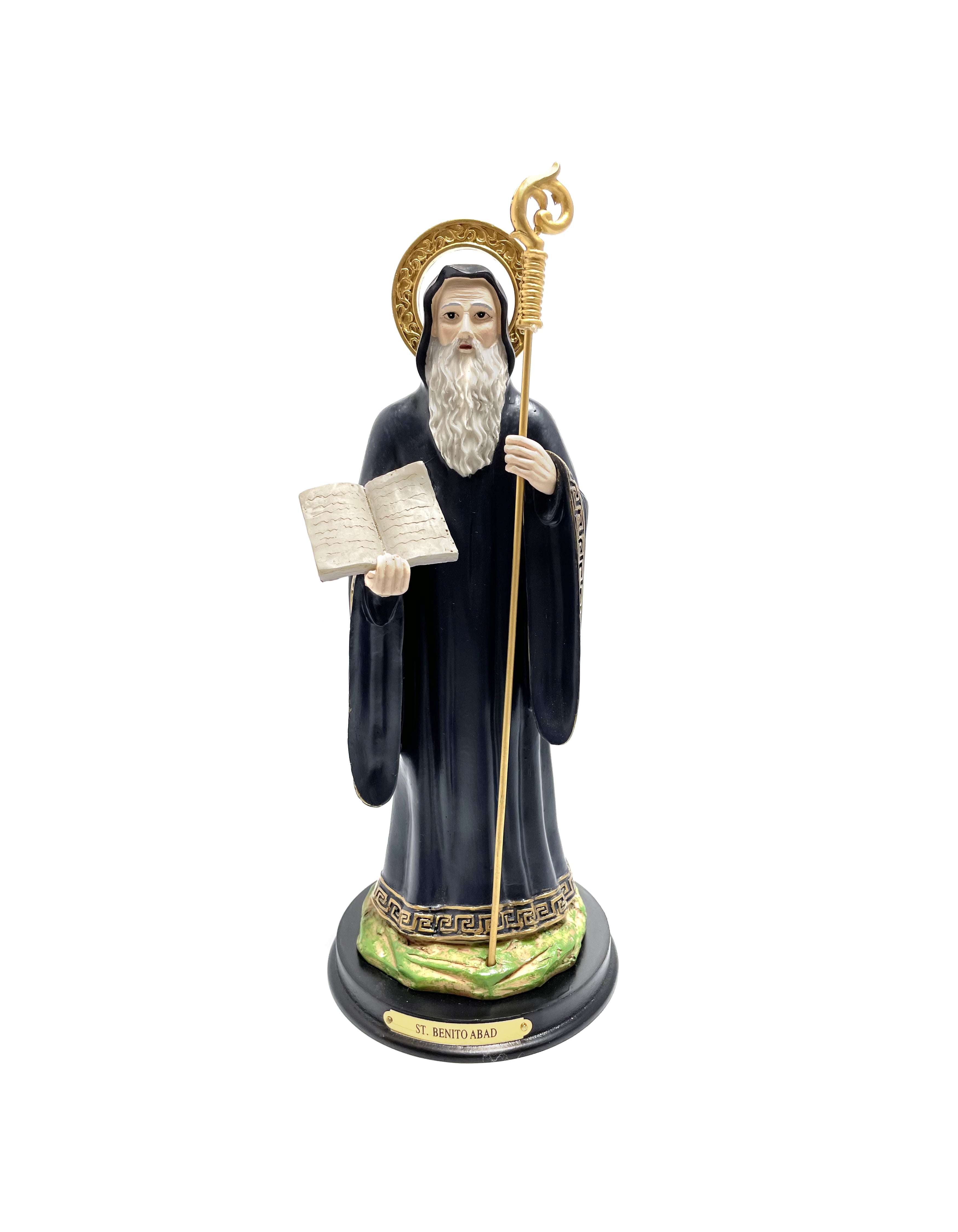 Religious statue of Saint Benedict 12" height