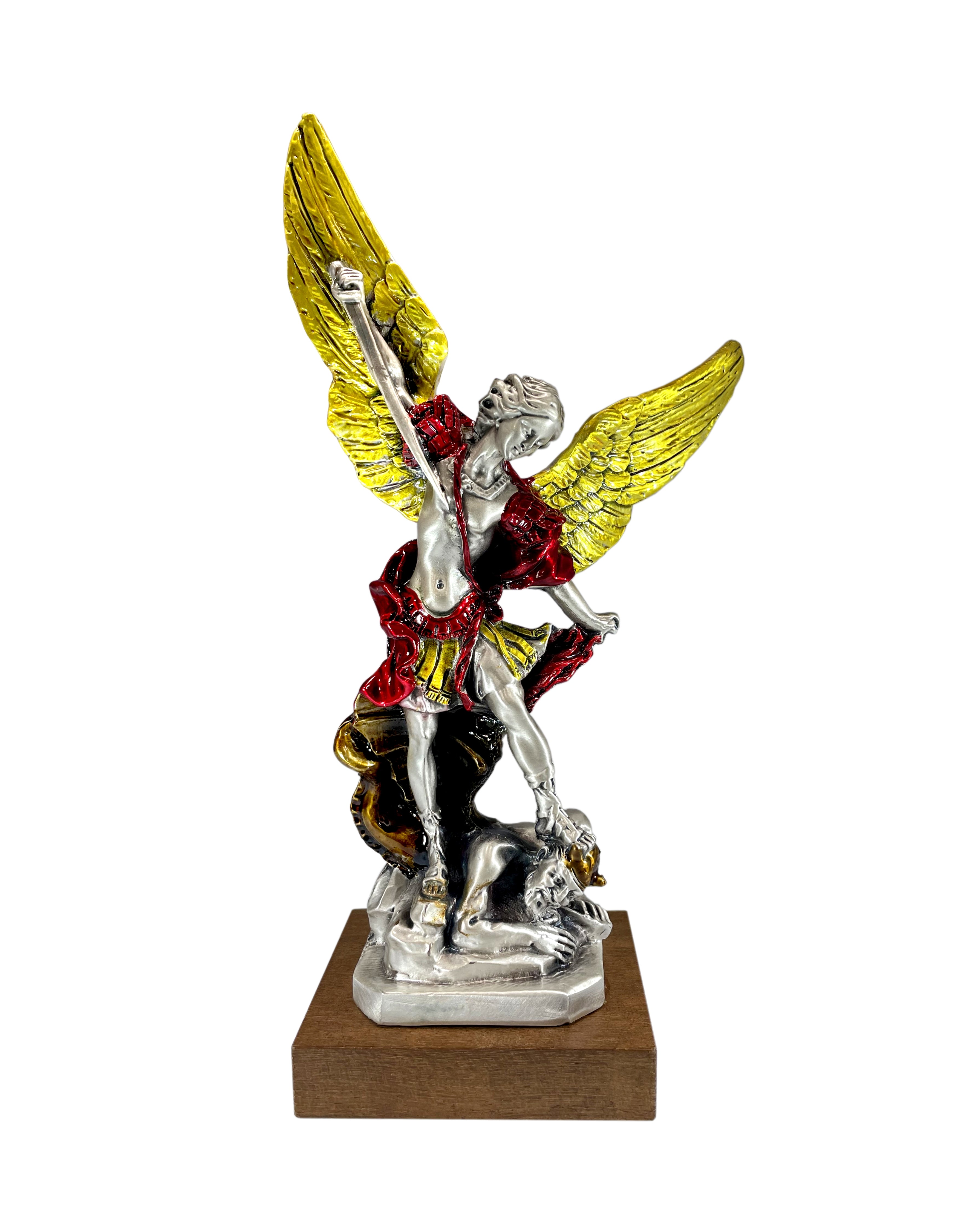 Religious statue of Saint Michael make in Pewter 12" height