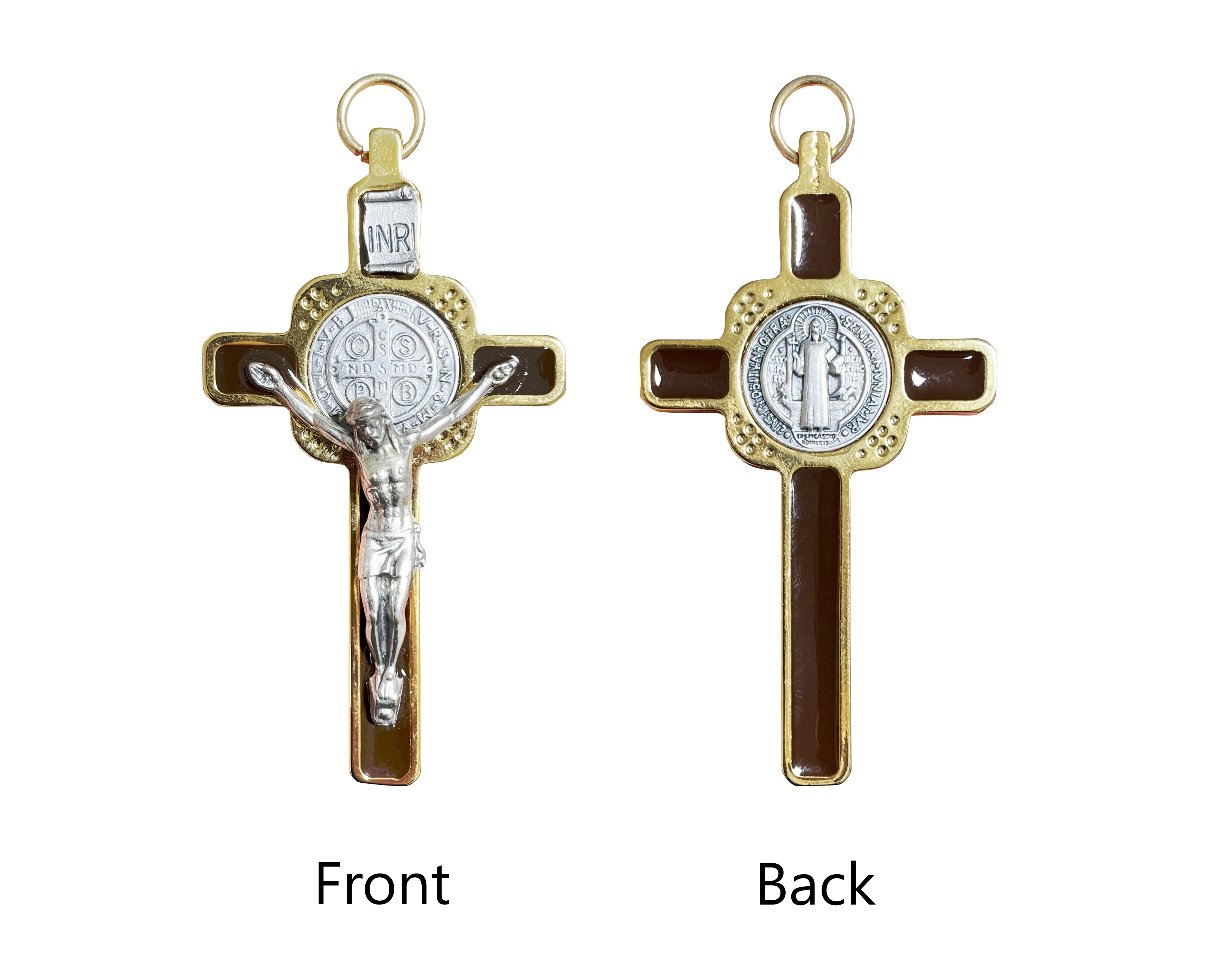 Gold, Silver and Colored Enamel Saint Benedict Medals