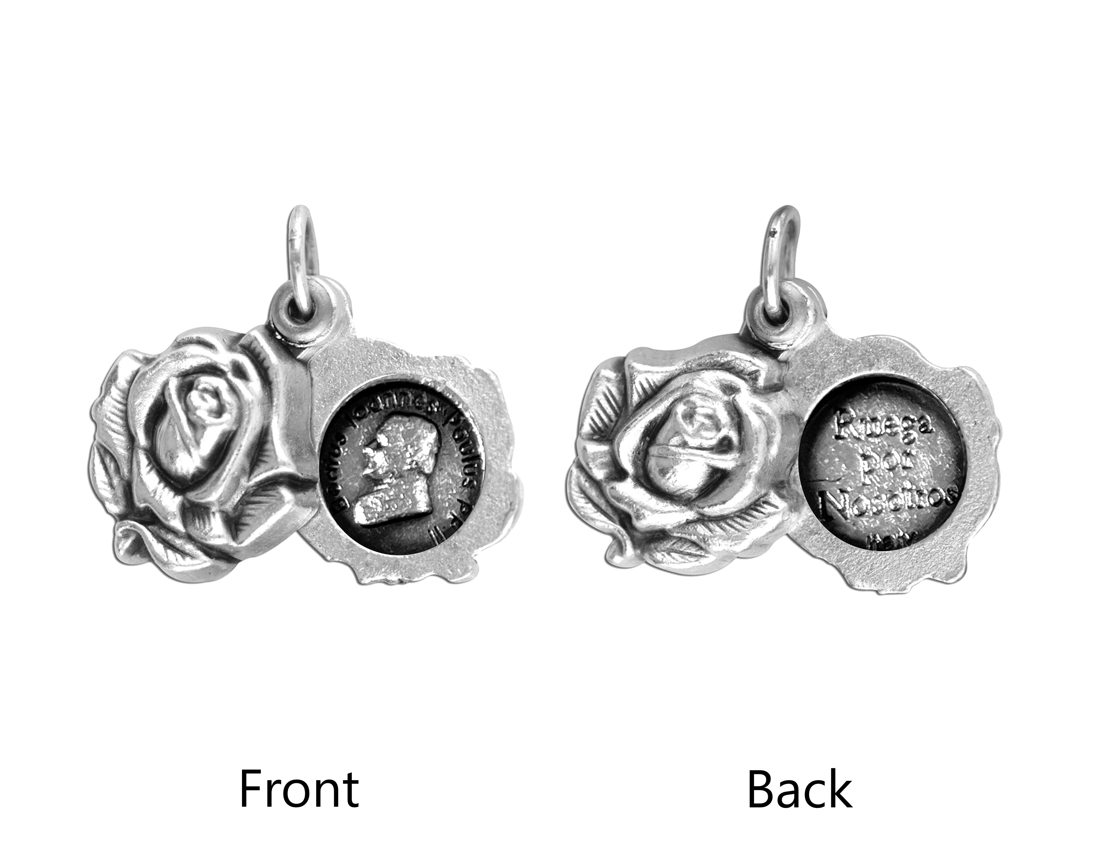 Rose-shaped medals 0.7" x 0.5"
