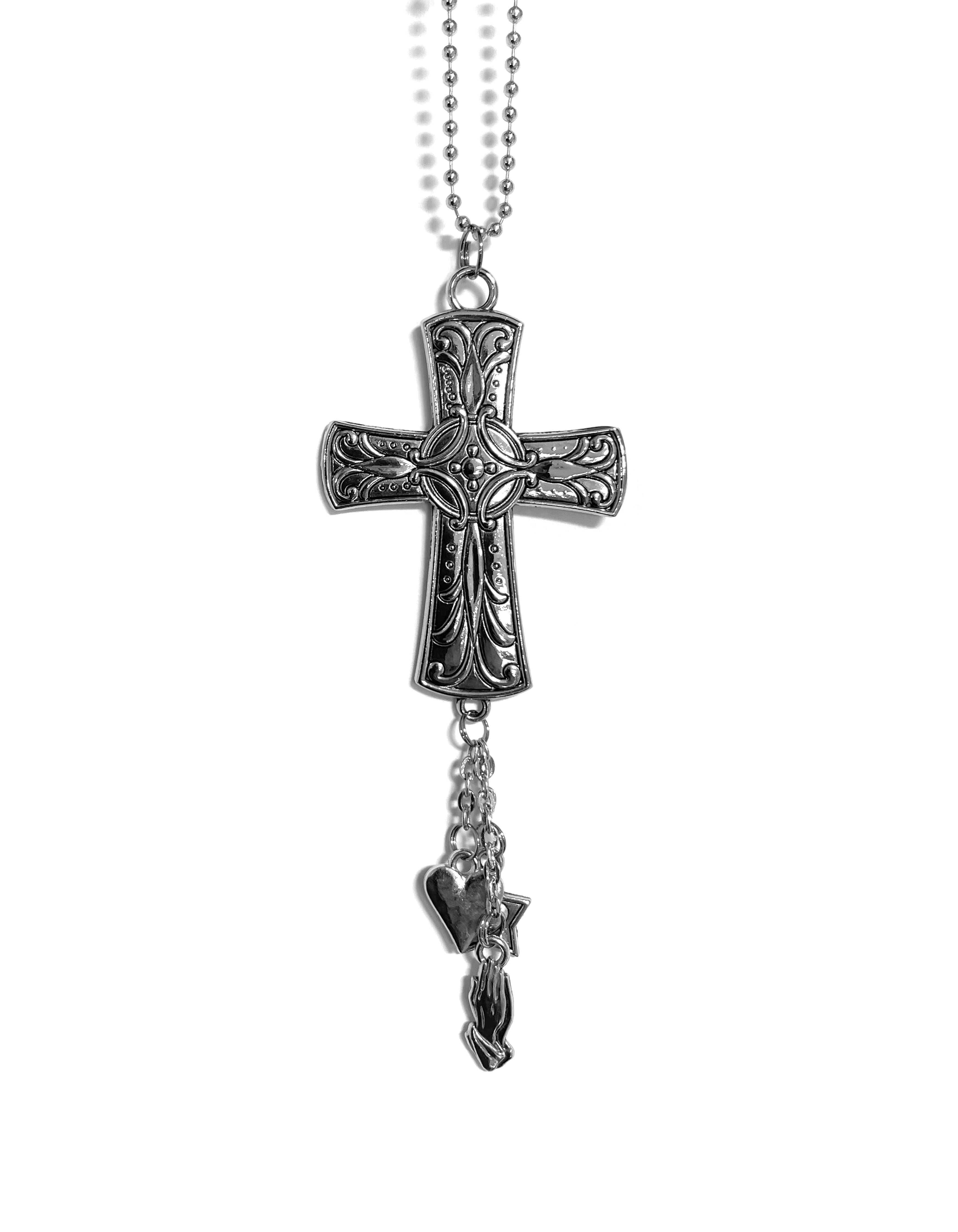 Hanging metallic cross special accessory to accompany you in your car