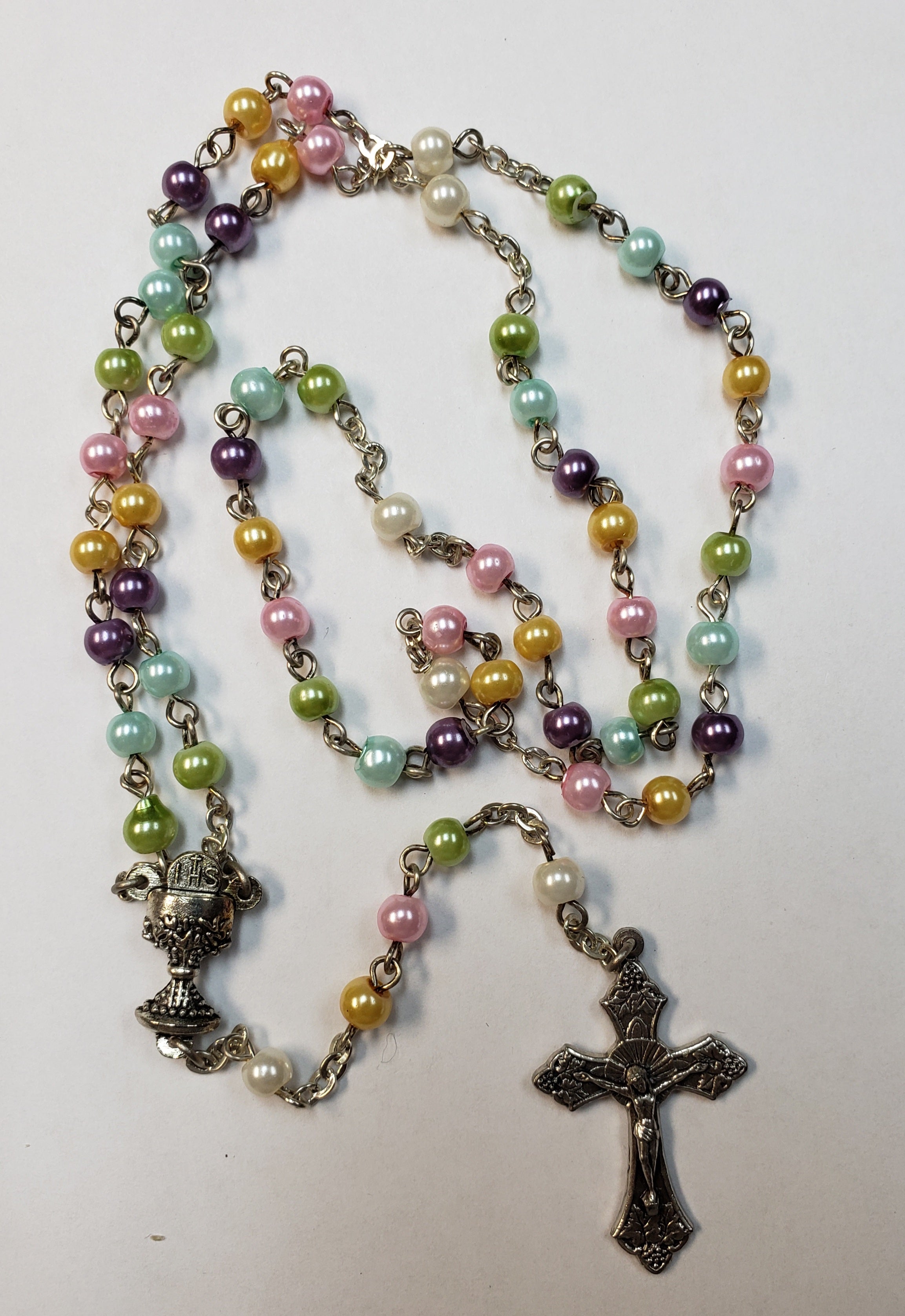 Colorful First Communion Rosary