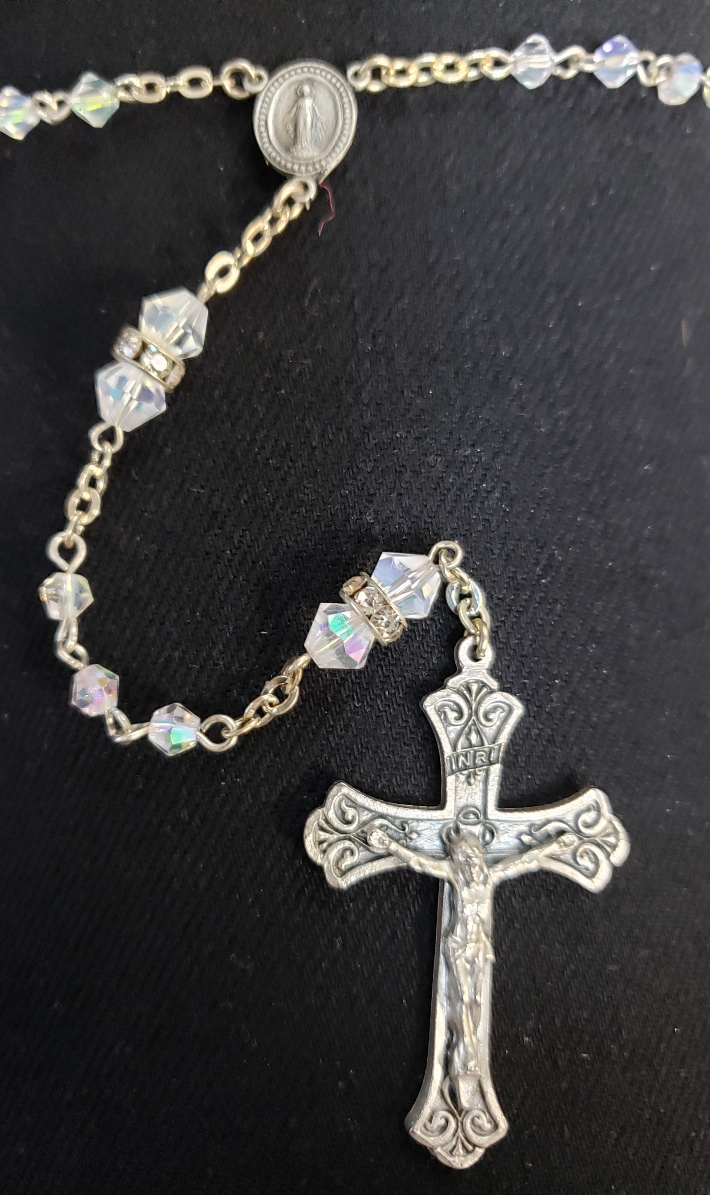 Crystal Bead Aurora Borealis Rosary