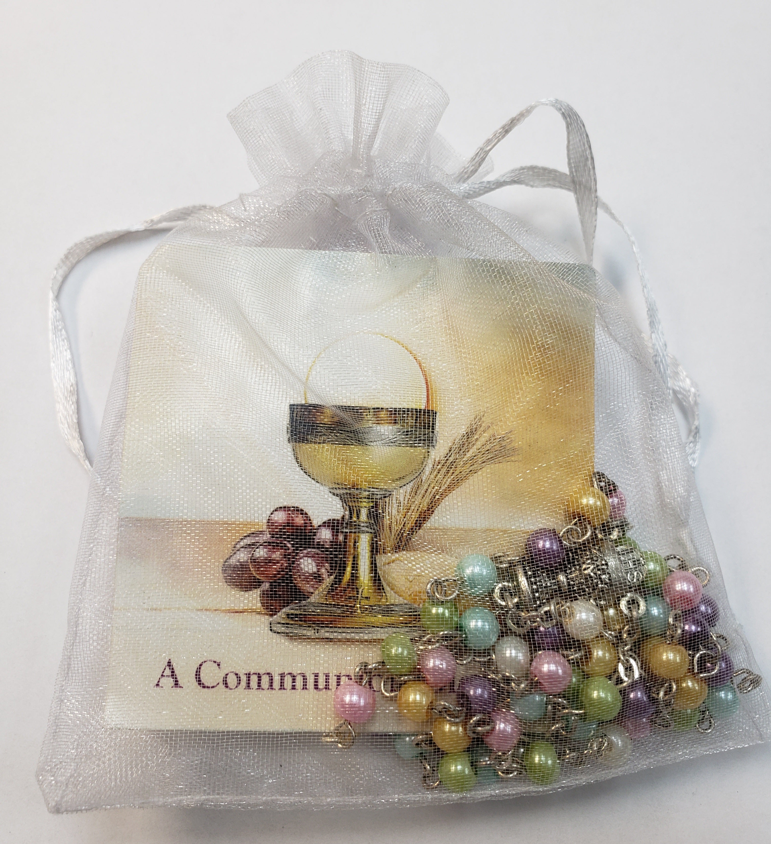 Colorful First Communion Rosary