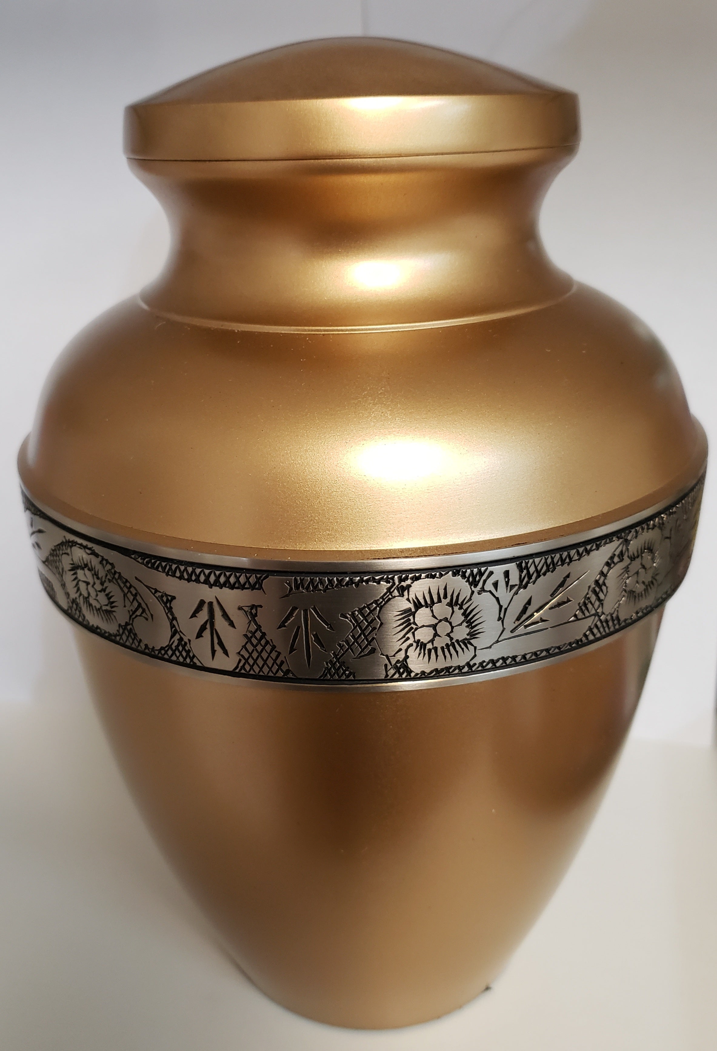 Brass Cremation Urn - 10 1/2"H x 6 1/4"W