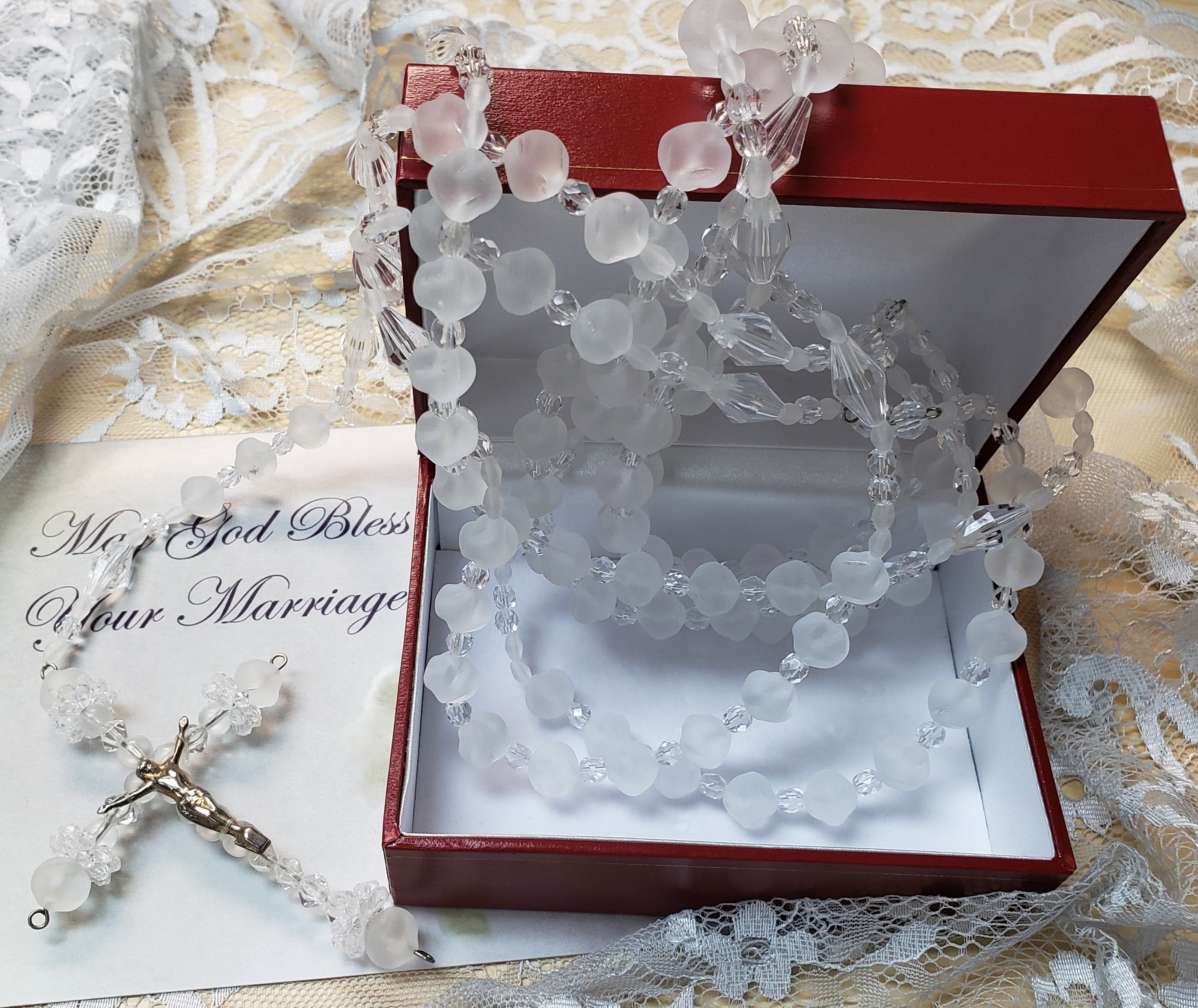 Lasso Wedding Rosary Crystal -   Rosario de Bodas Cristal
