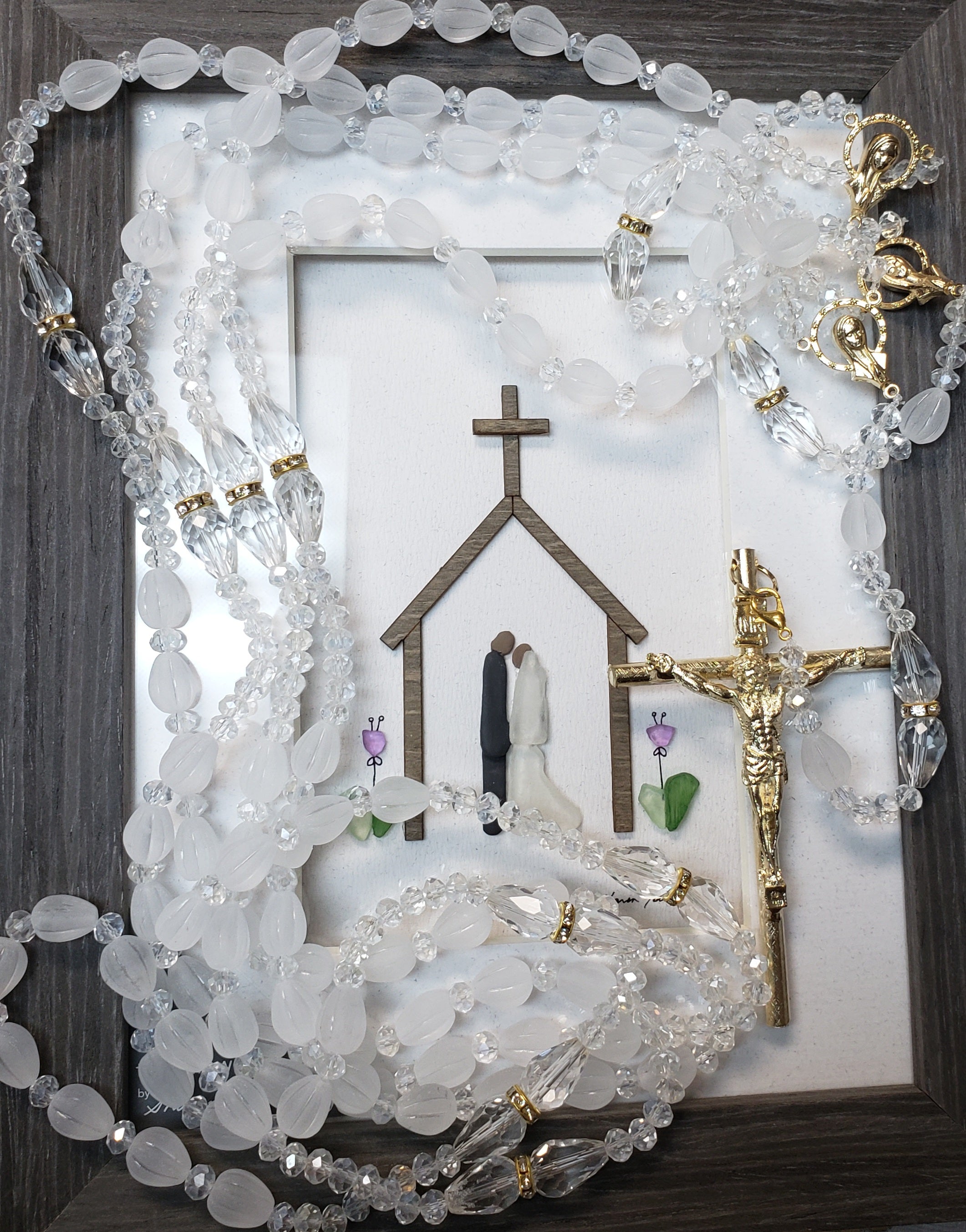 Gold Wedding Lasso Rosary - Crystal beads l - Lazo para boda cristales