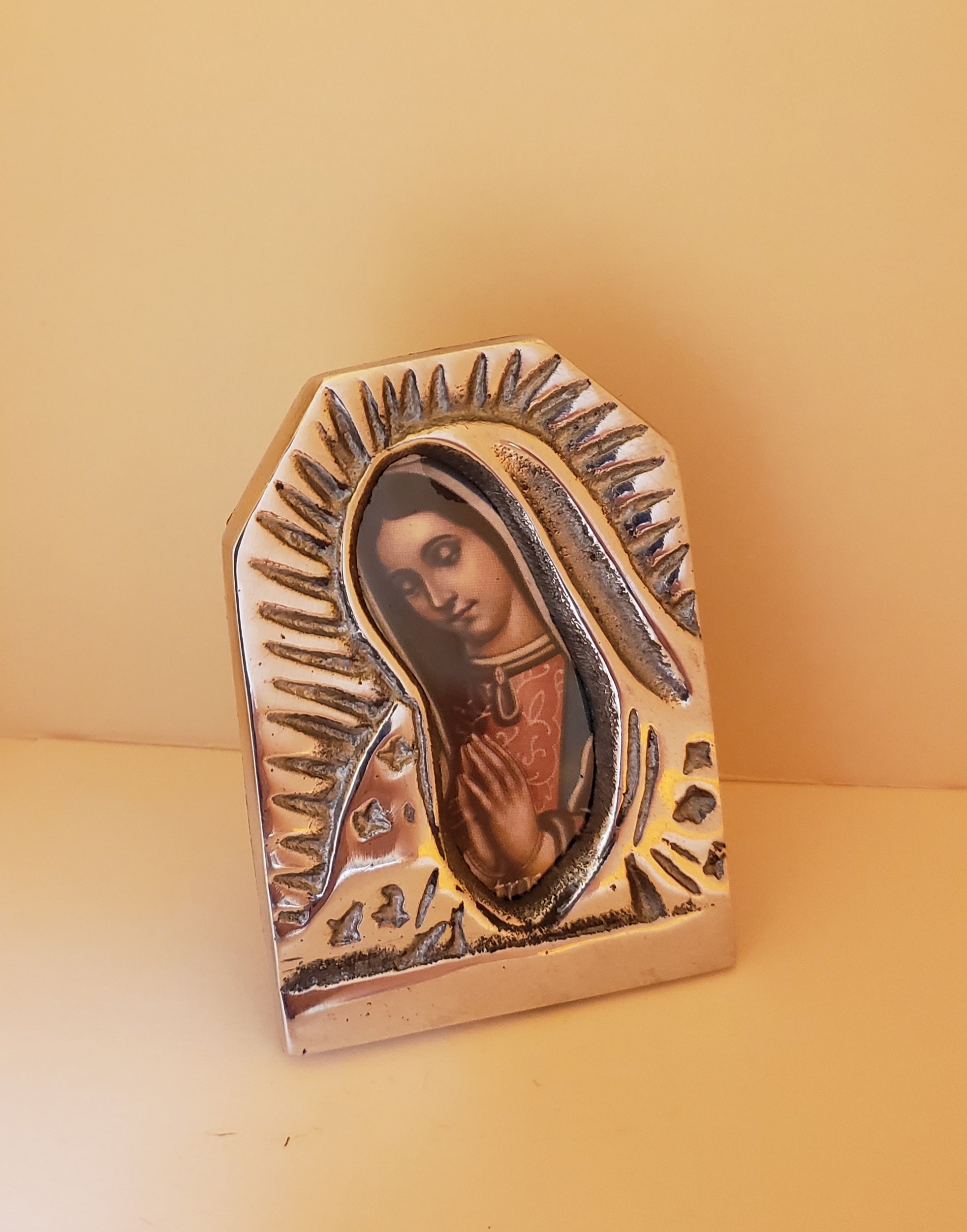 Pewter Our Lady of Guadalupe Icon