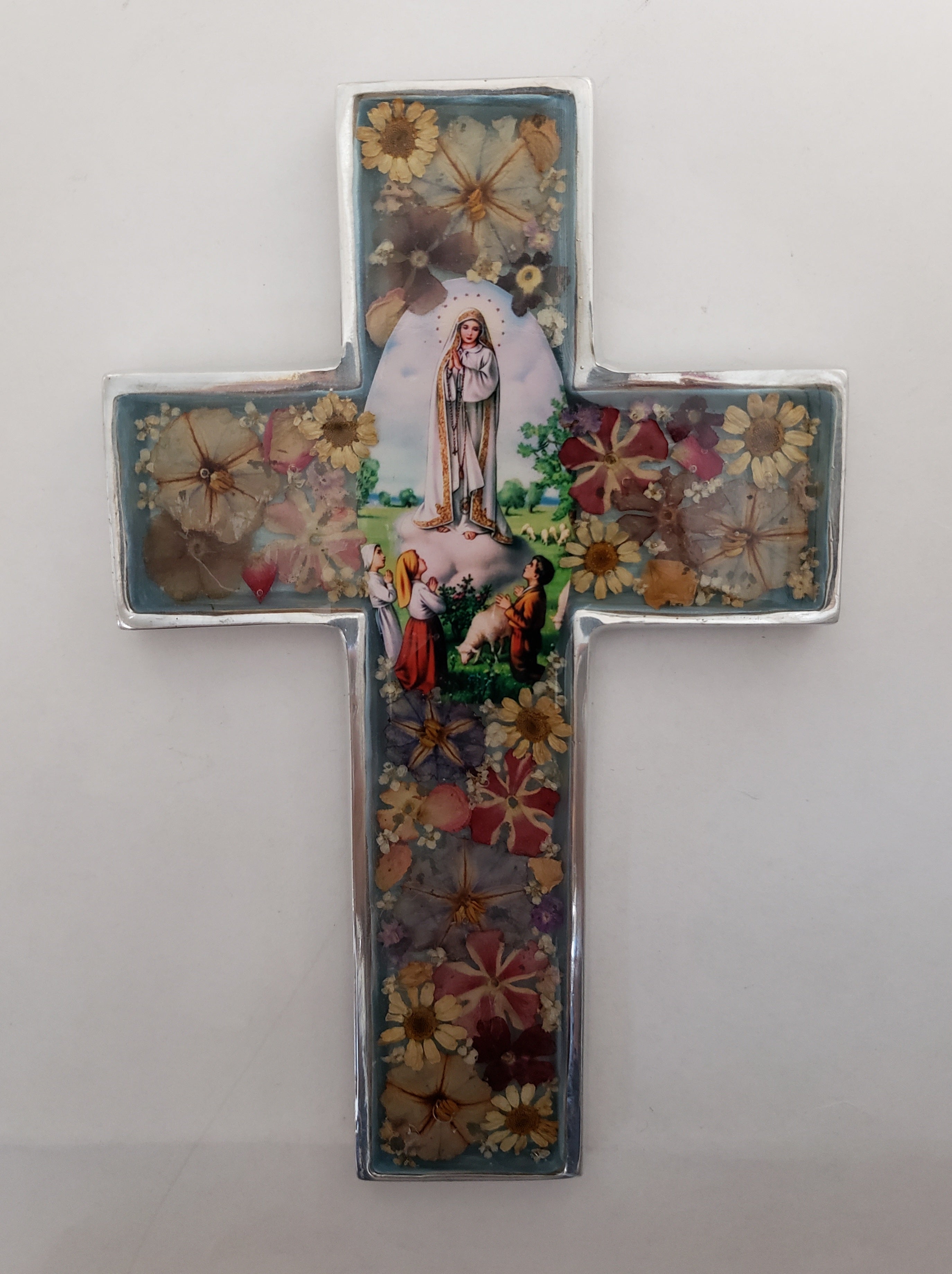 Cross of Our Lady of Fatima Flowers - Guadalupe Collection