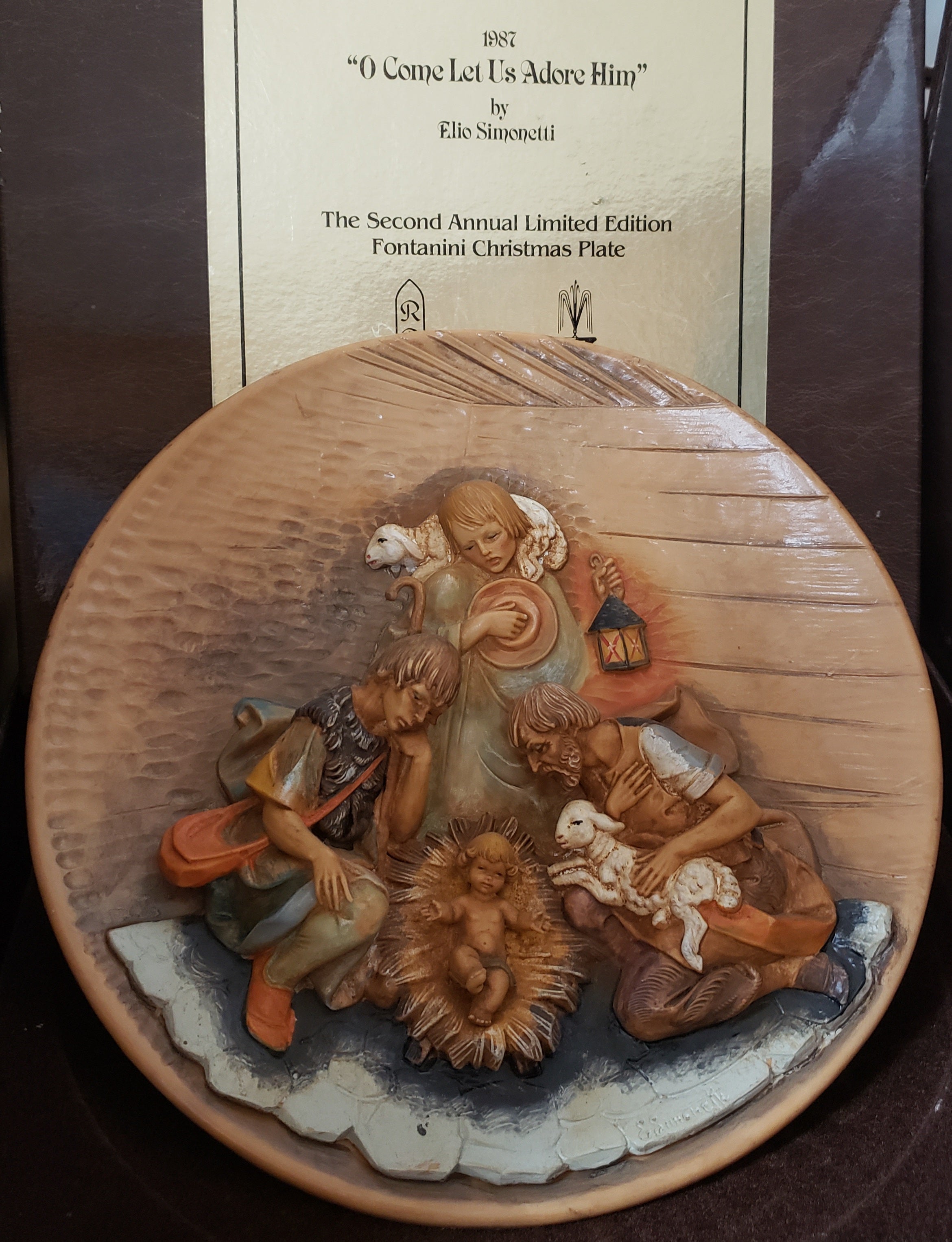 Fontanini limited edition Nativity plate