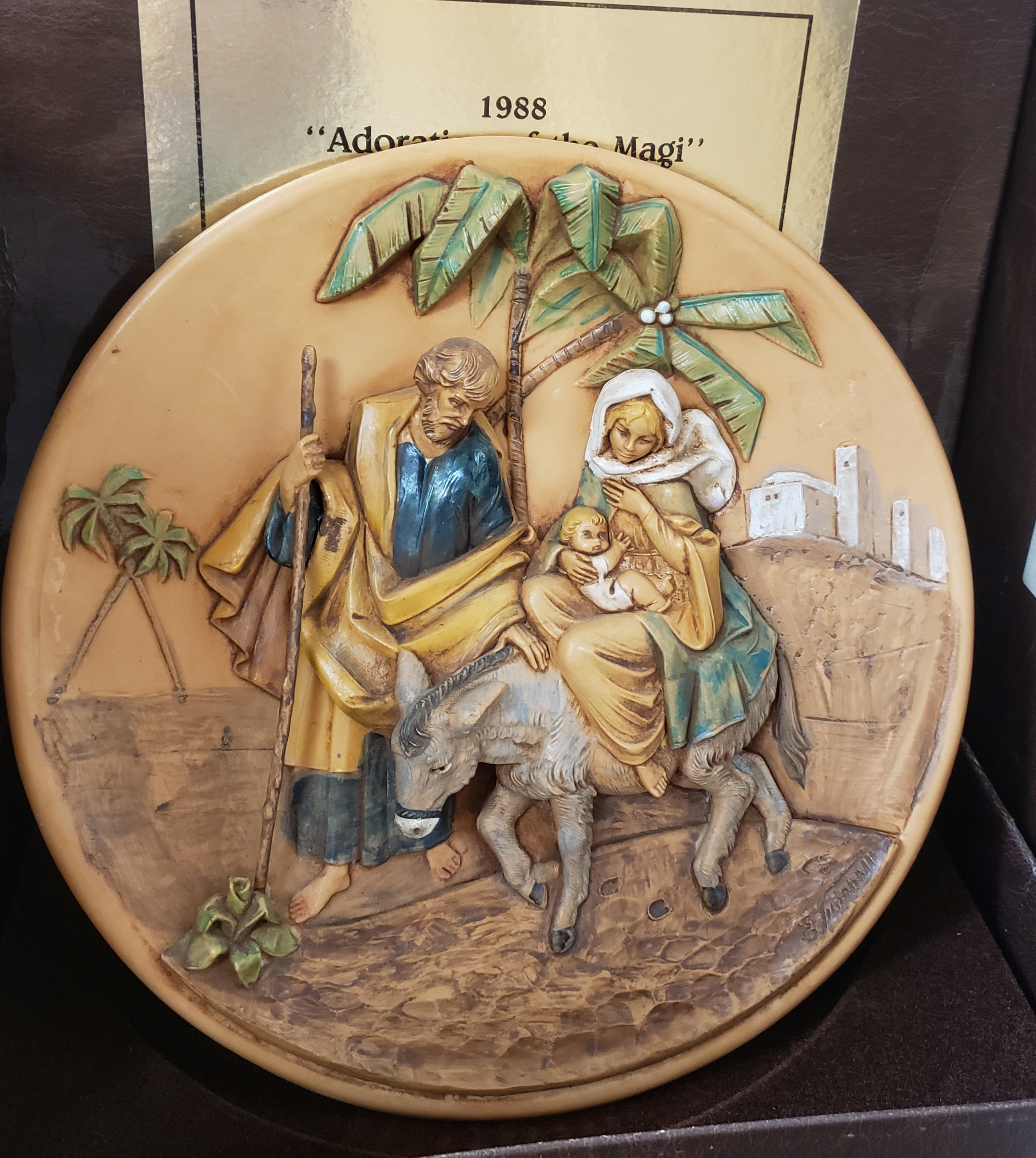 Fontanini limited edition Nativity plate