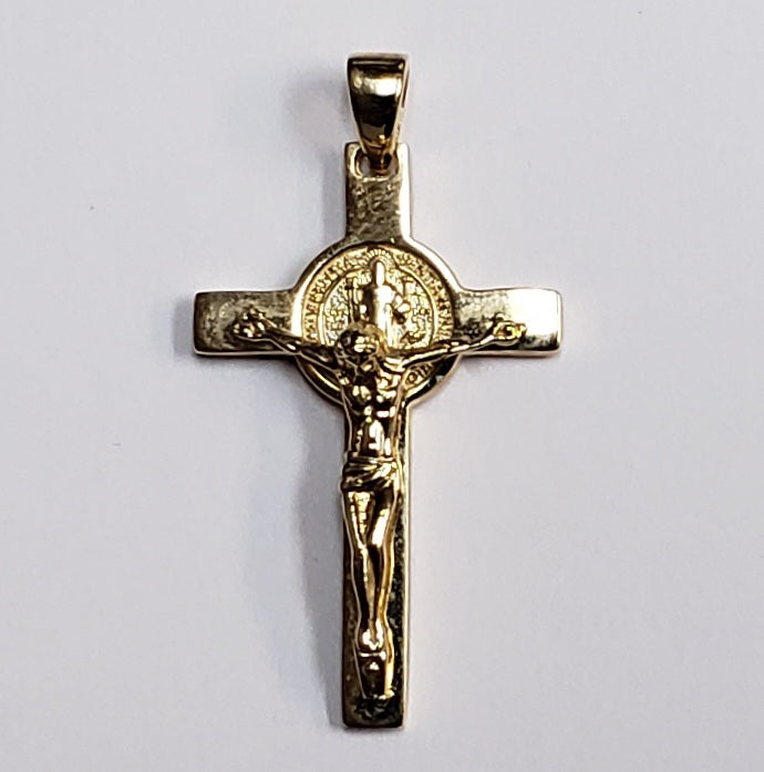 14K Gold Crucifix Cross Pendant