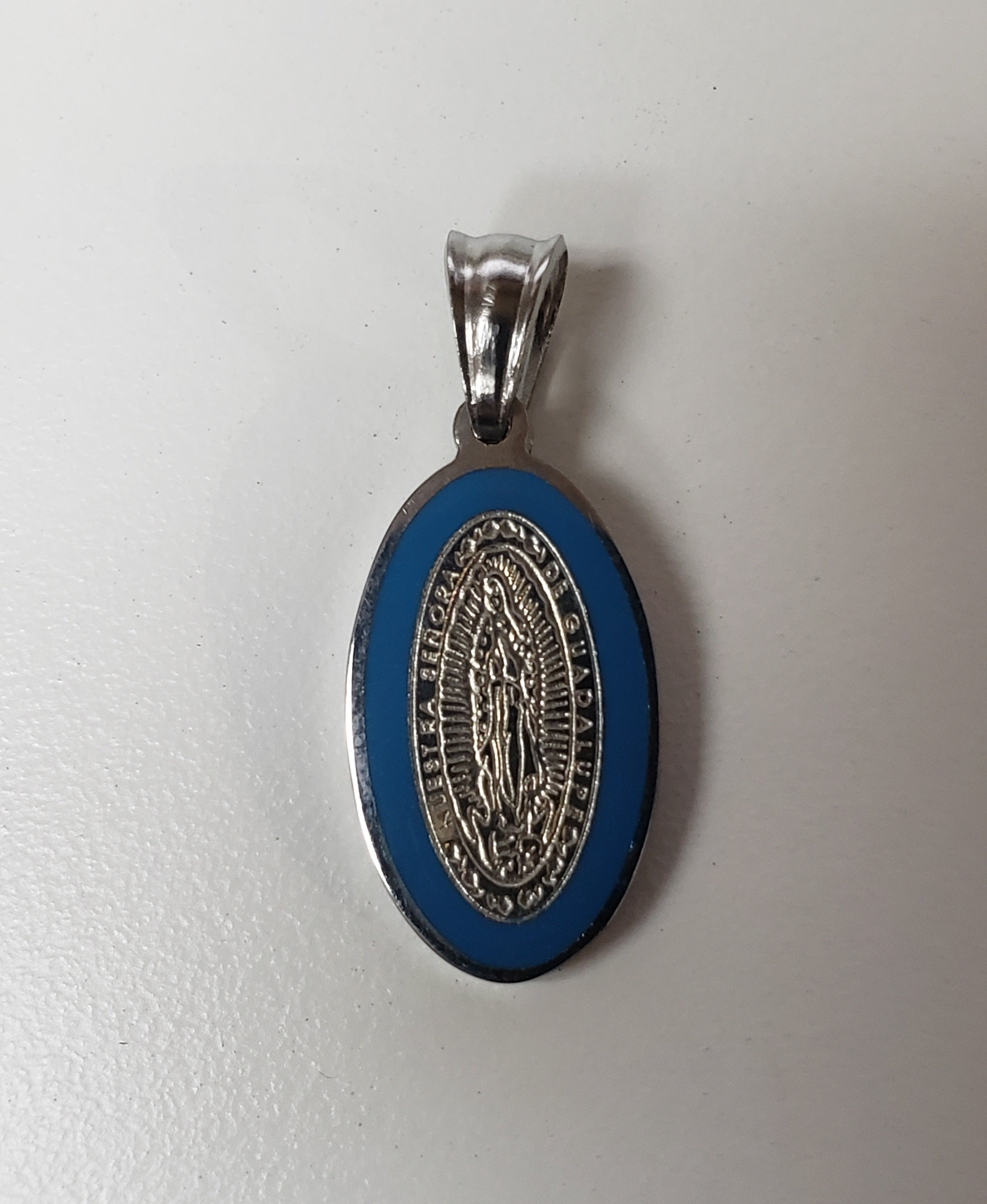 Our Lady of Guadalupe Enamel Color Medal- Stainless Steel