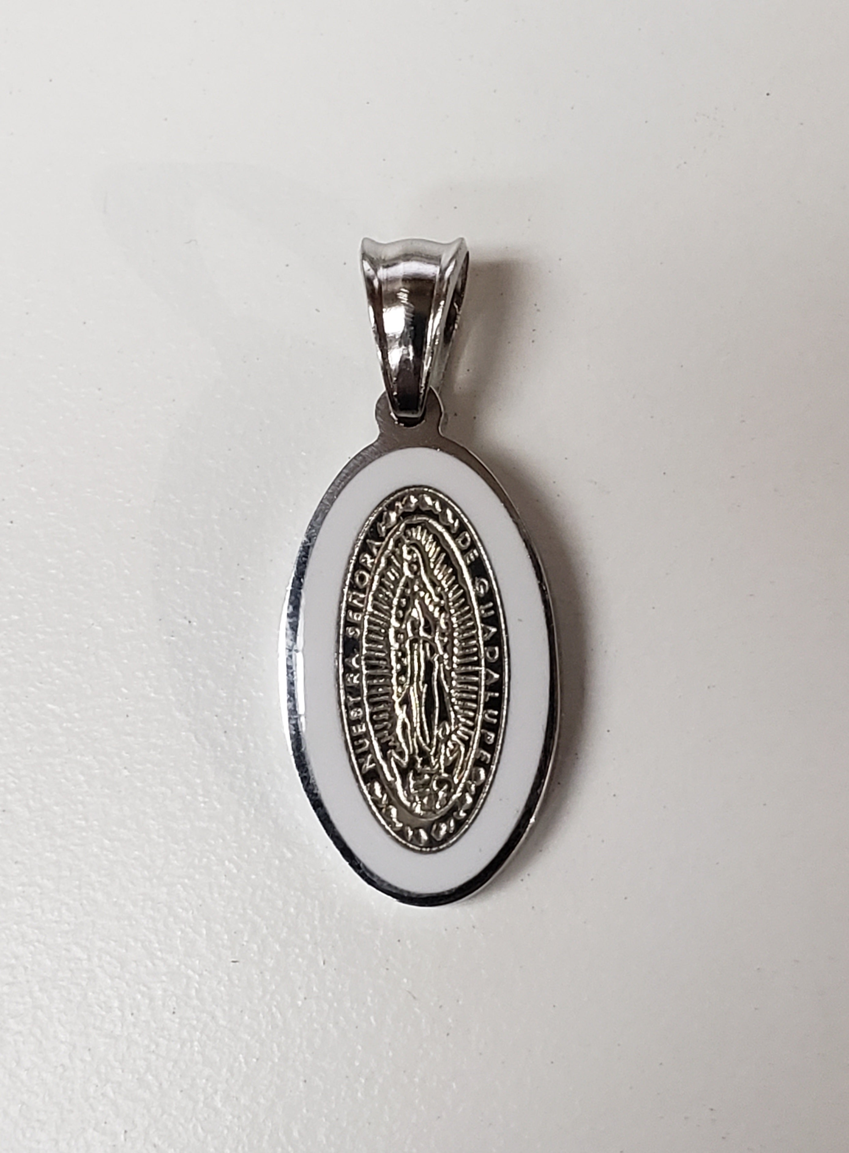 Our Lady of Guadalupe Enamel Color Medal- Stainless Steel