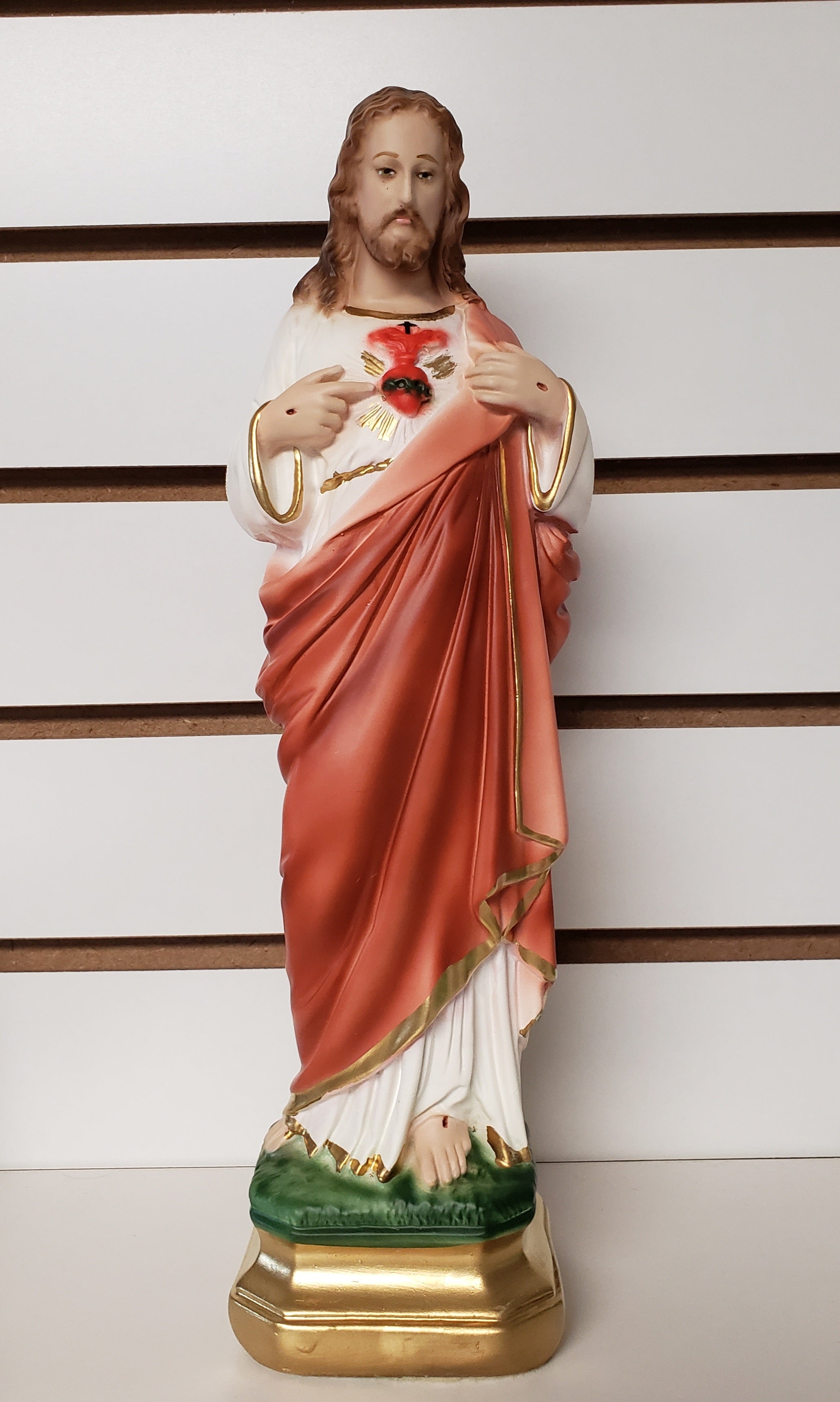 Pearl Sacred Heart of Jesus Statue - Hand Painted in Italy - Our Tuscany Collection