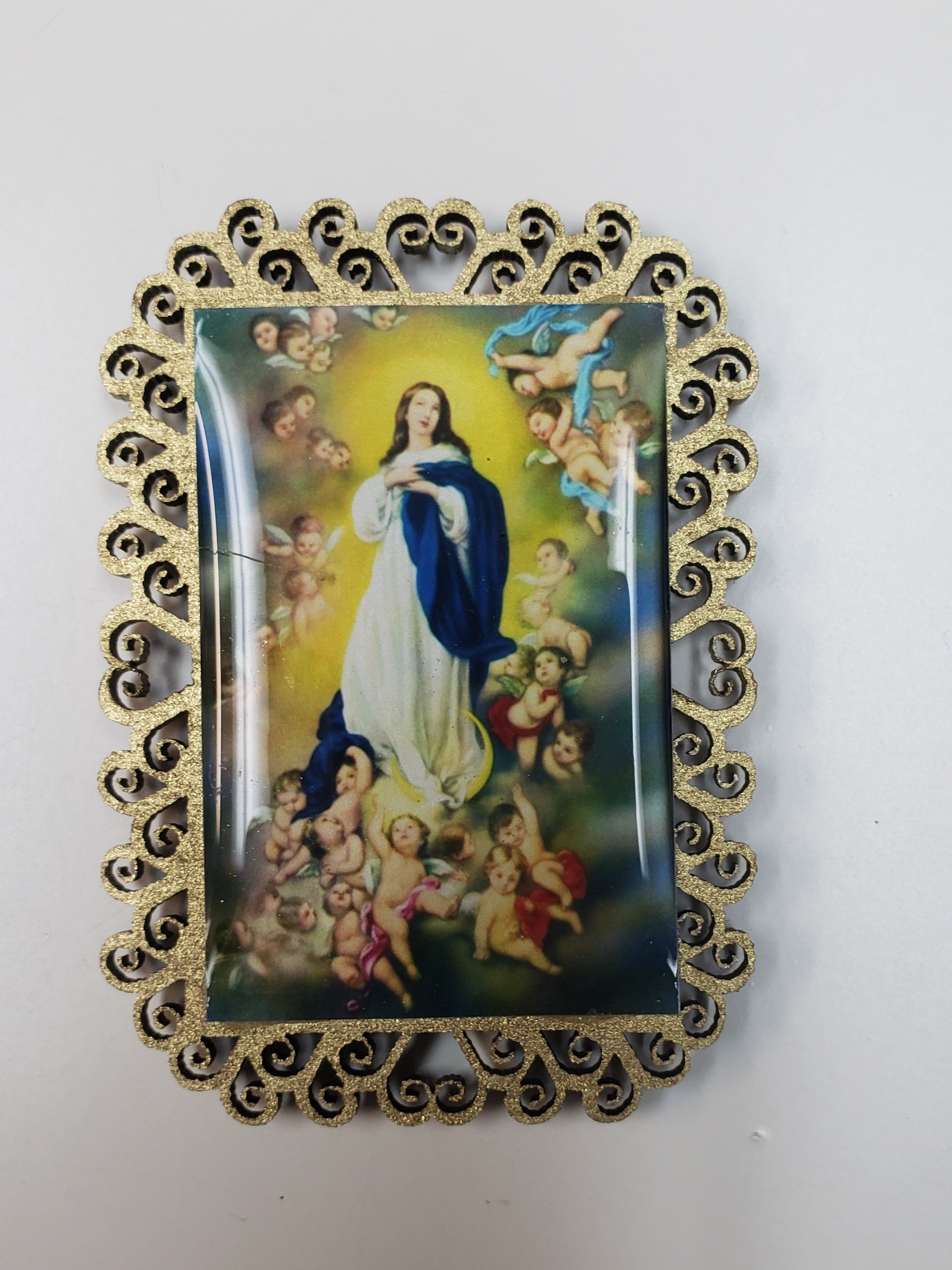 2.5" Magnetic Resin-Wood - Immaculate Conception
