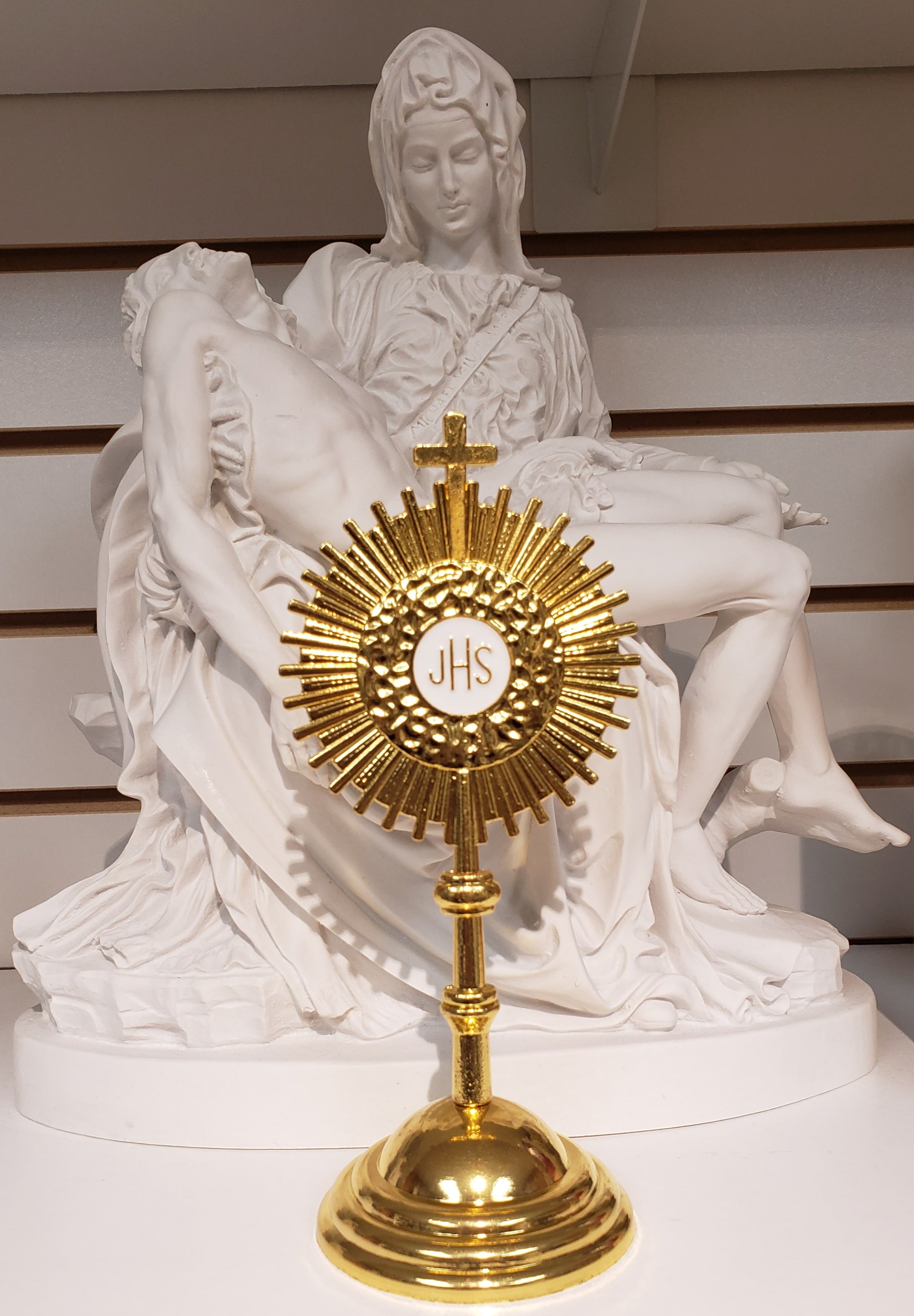 Monstrance Metal Gold 7"