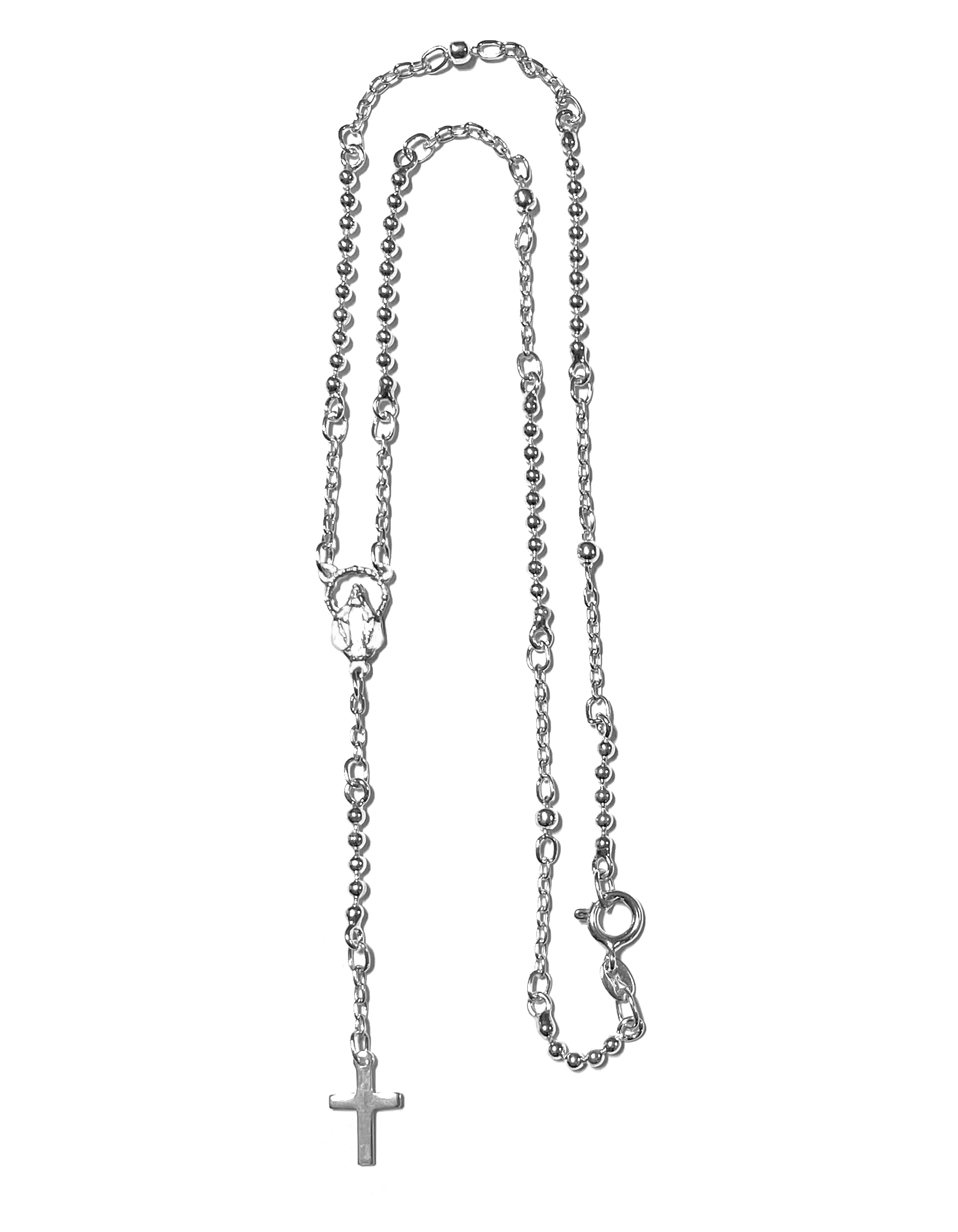 Sterling silver rosary made in Colombia