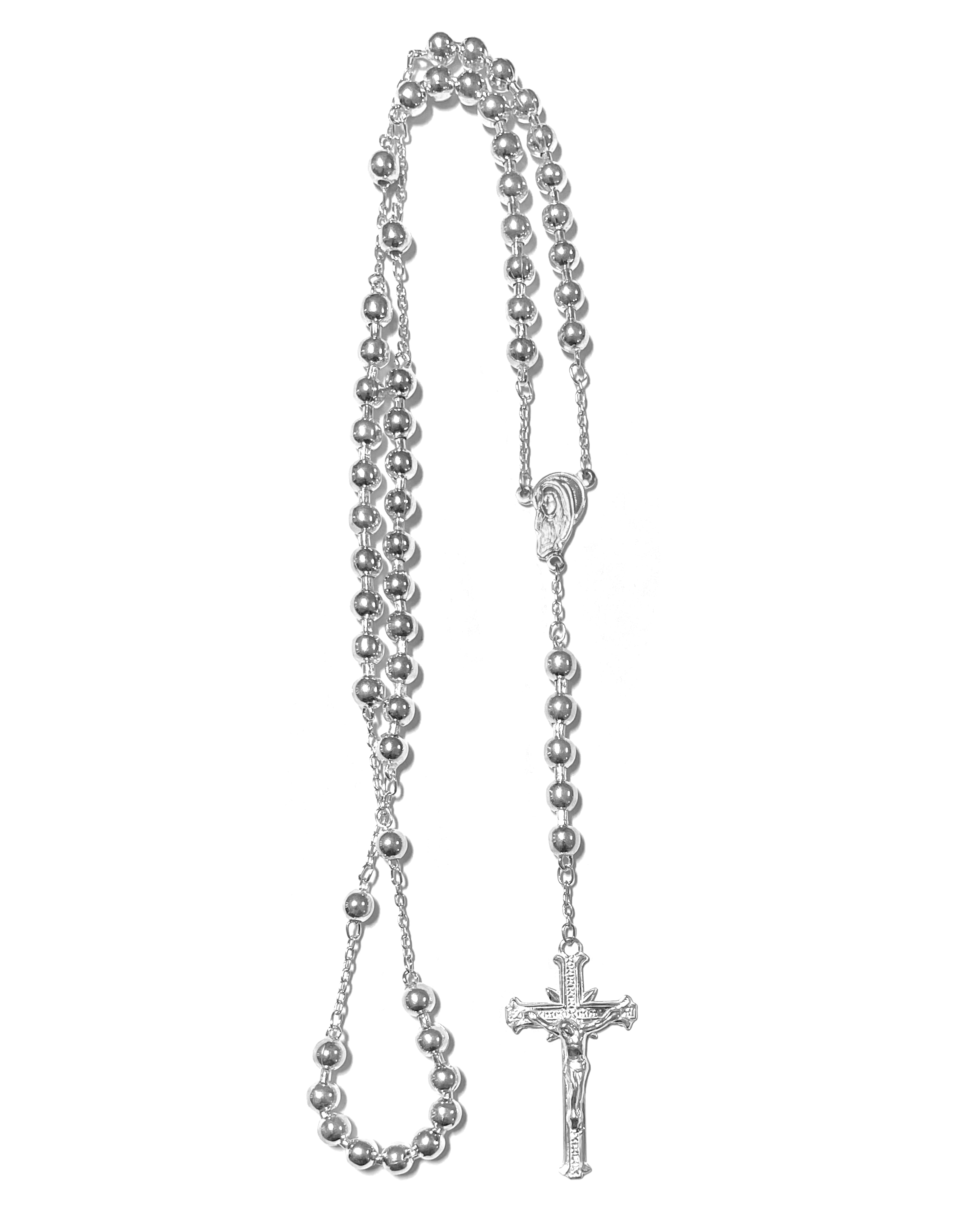 Sterling silver rosary made in Colombia