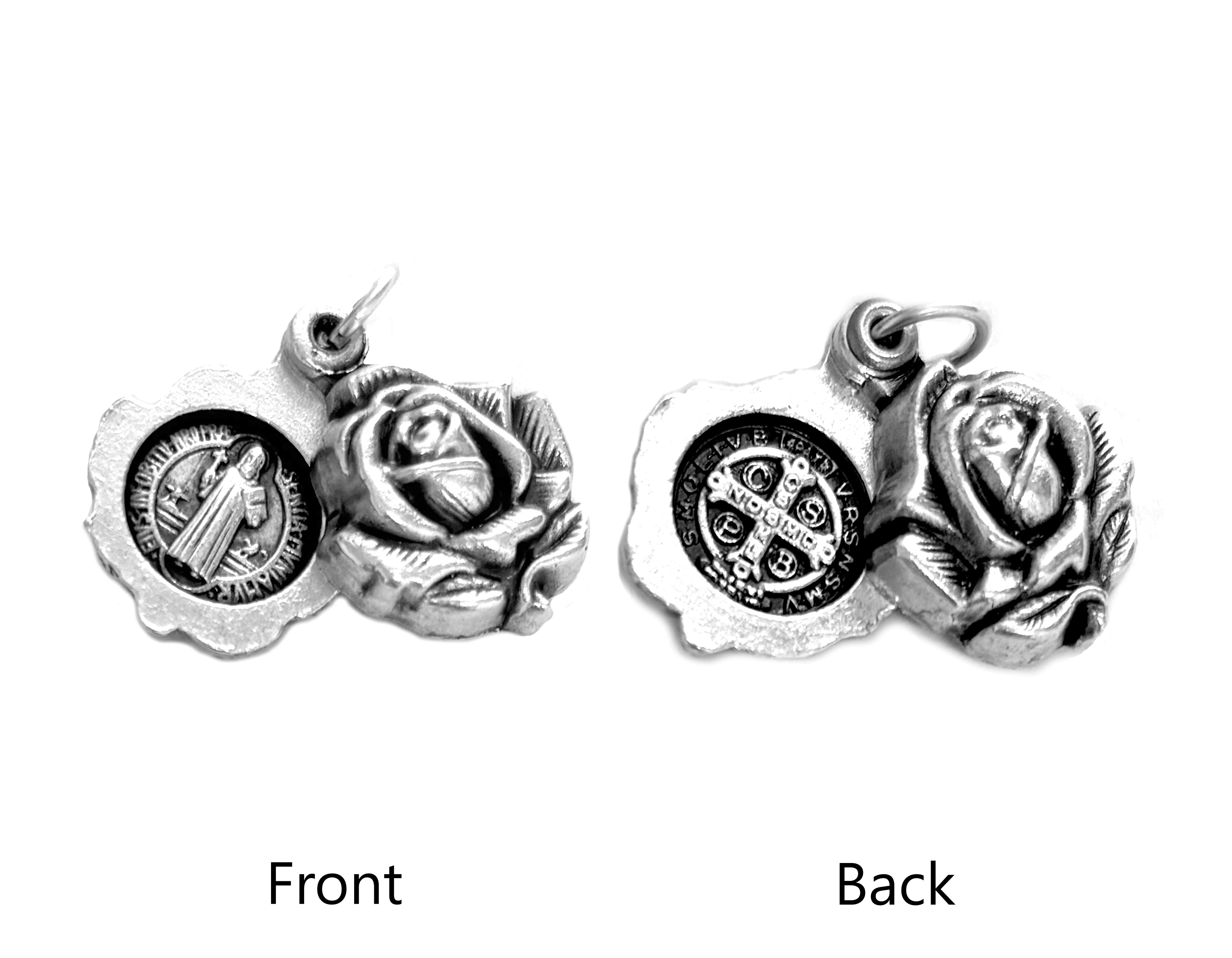 Rose-shaped medals 0.7" x 0.5"